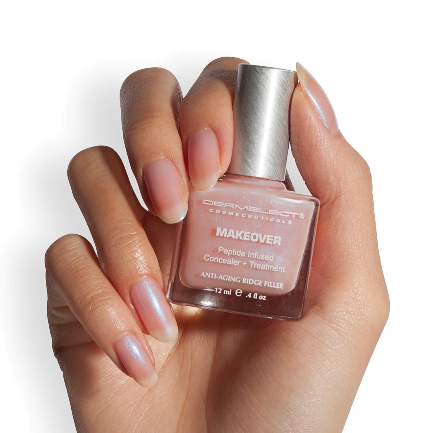 Dermelect Makeover Ridge Filler - Award-Winning Nail Treatment, Strengthens, Moisturizes, Conceals Imperfections, Keratin & Peptide Enriched, For Healthy, Smooth Nails 0.4 oz - Image 4