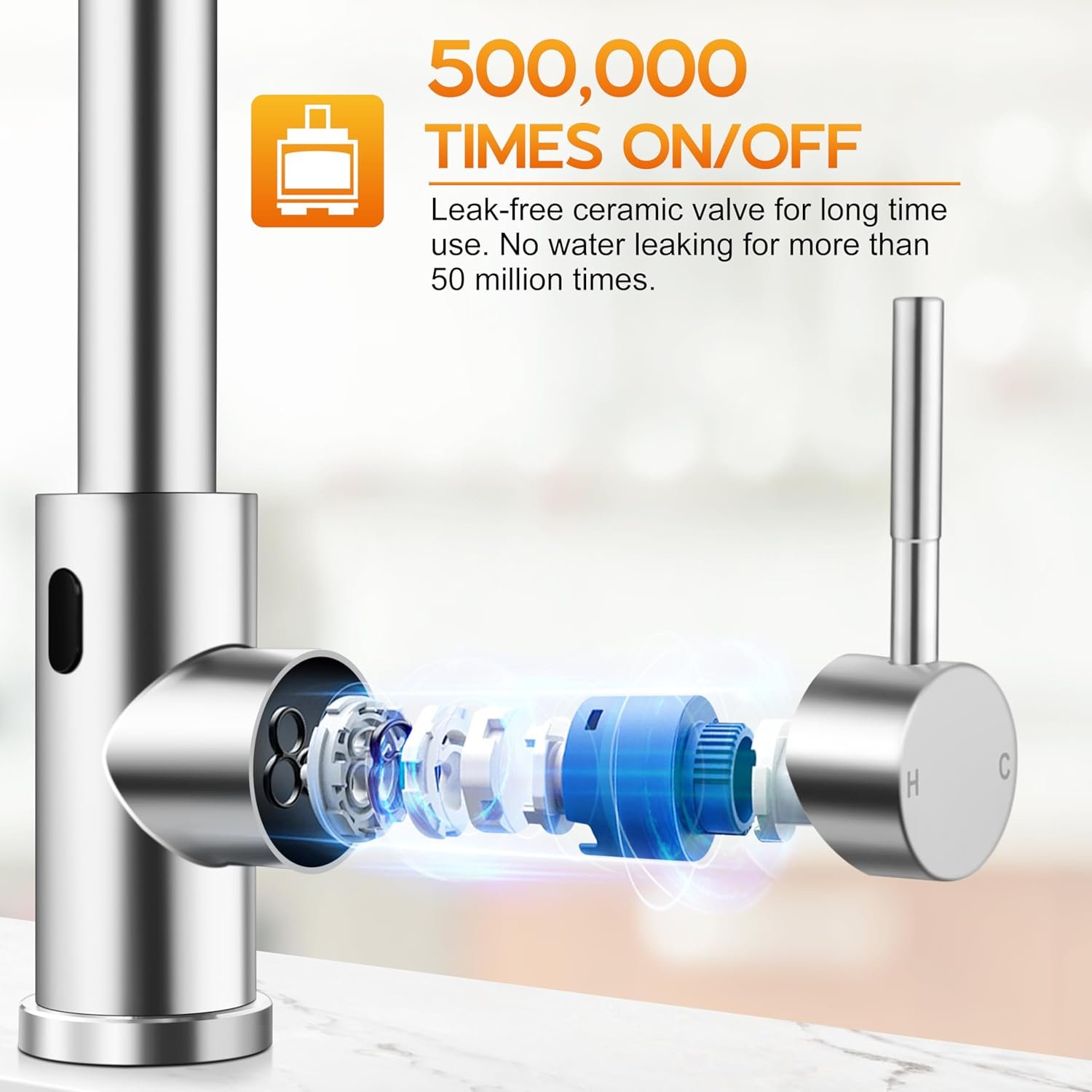 Touchless Kitchen Faucet with Soap Dispenser Brushed Nickel Faucet for Kitchen Sink with Pull Down Sprayer Stainless Steel Farmhouse RV Sink Faucet - Image 7