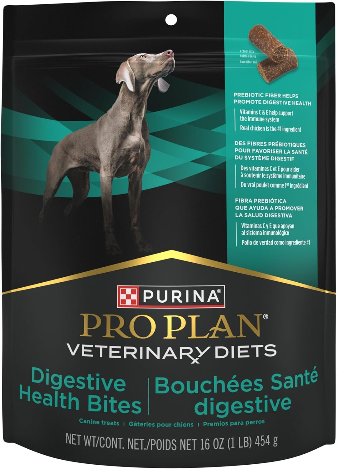 Purina Pro Plan Veterinary Diets Digestive Health Bites Dog Treat Chews - 16 oz. Pouch - Image 2