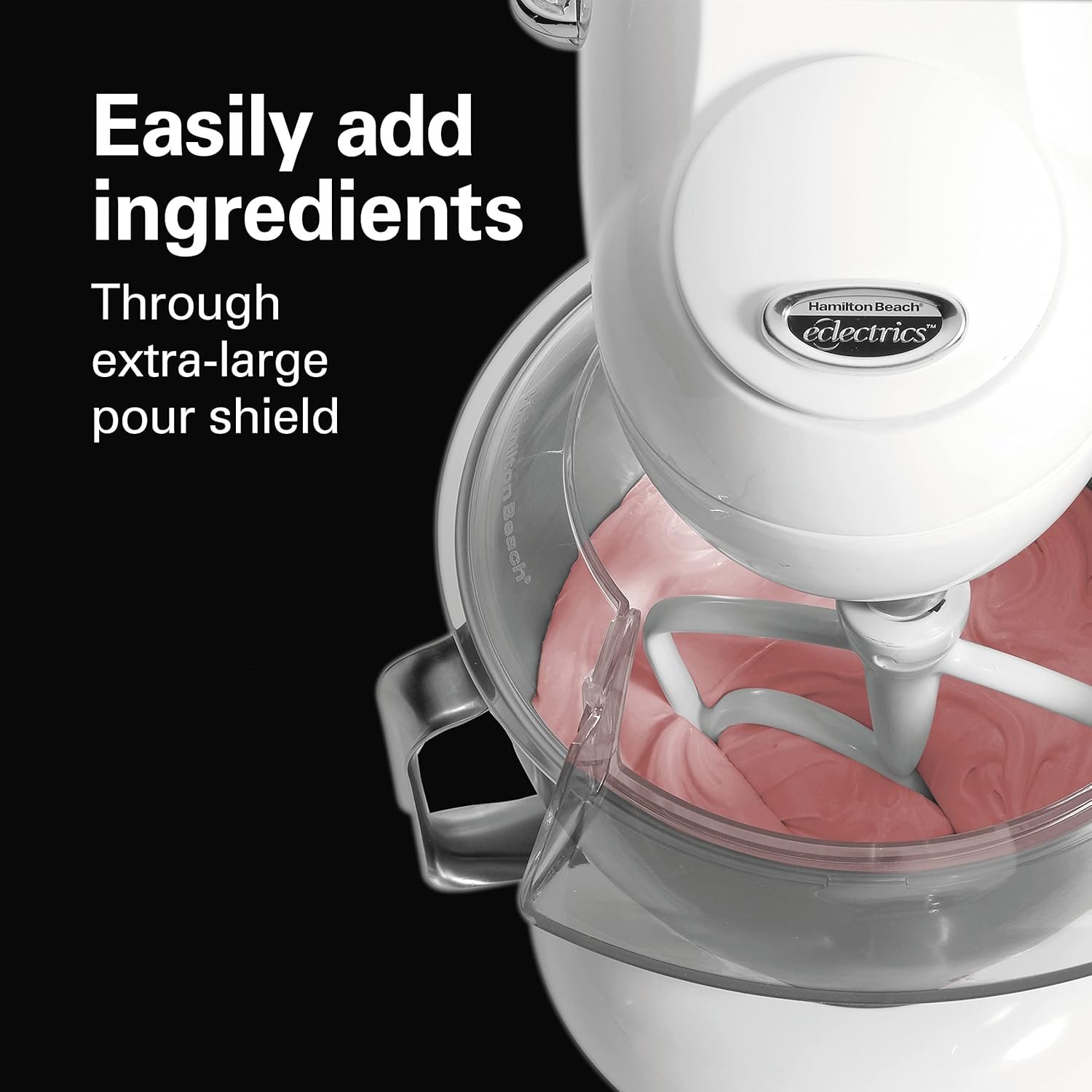 Hamilton Beach All-Metal 12-Speed Electric Stand Mixer, Tilt-Head, 4.5 Quarts, Pouring Shield, Red - Image 8
