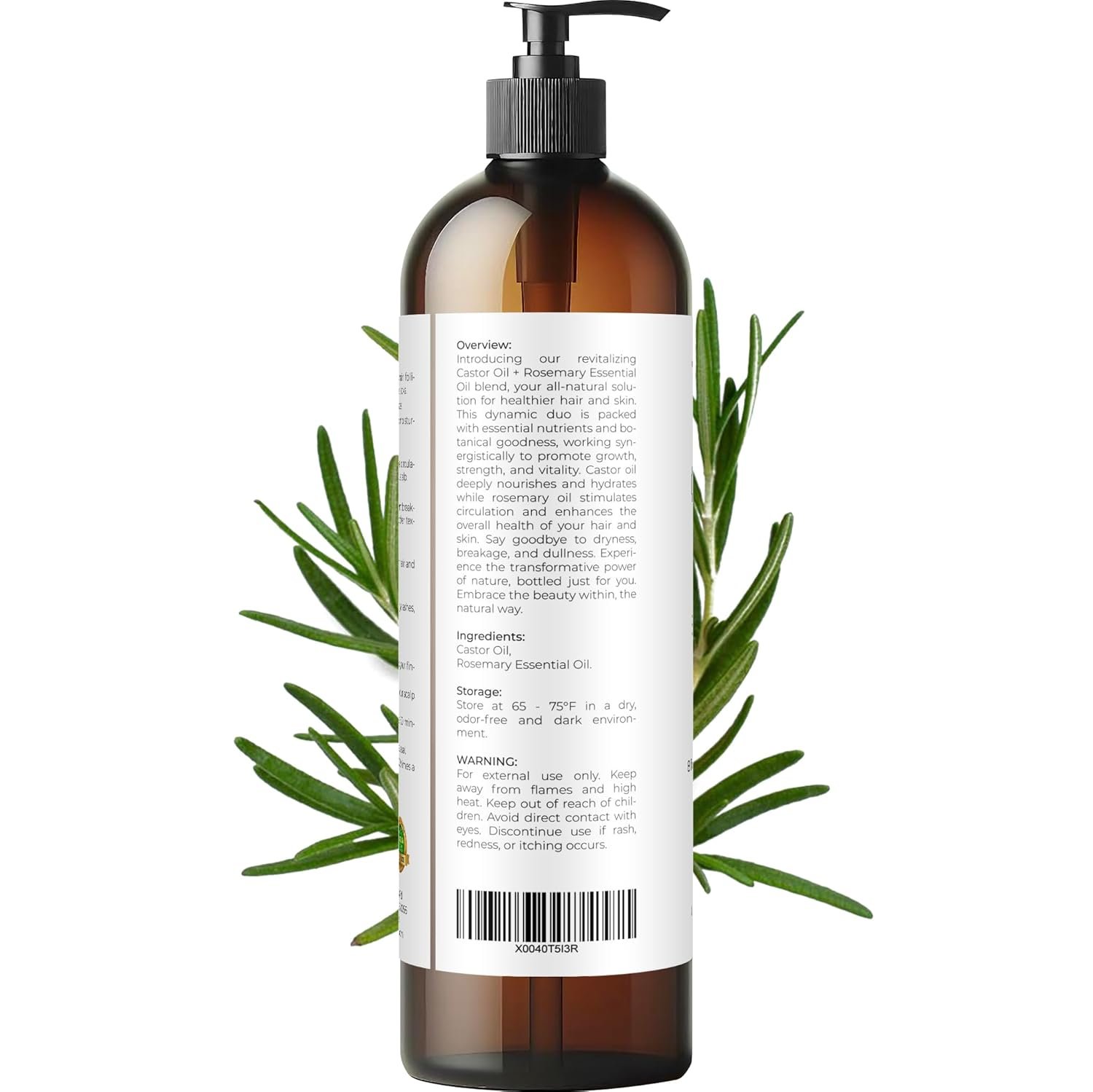 velona Castor Oil with Rosemary Oil - 8 oz | Hair Growth Oil | Hair, Scalp, Eyelashes, Eyebrows | 100% Natural and Pure - Image 5
