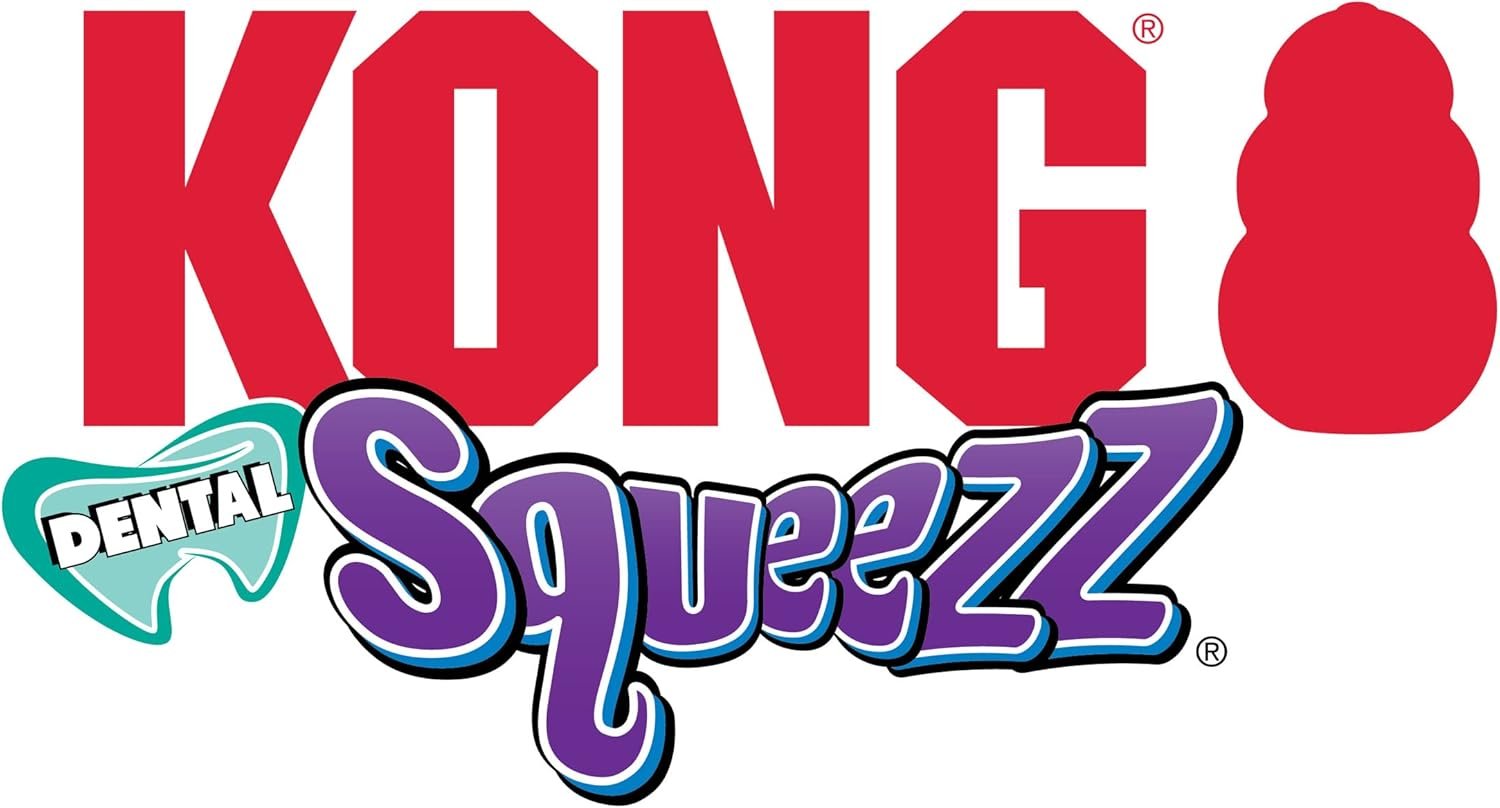 KONG Squeezz Dental Bone - Dog Toy for Cleaning Teeth - Flexible Chew Toy for Gentle & Mild Chewers - for Medium/Large Dogs - Image 6