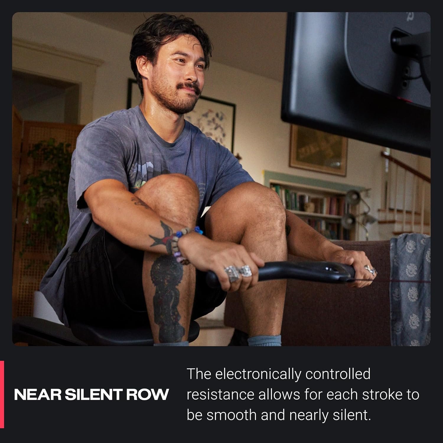 Peloton Row | Rowing Machine with 24” HD, Swiveling Touchscreen - Image 6