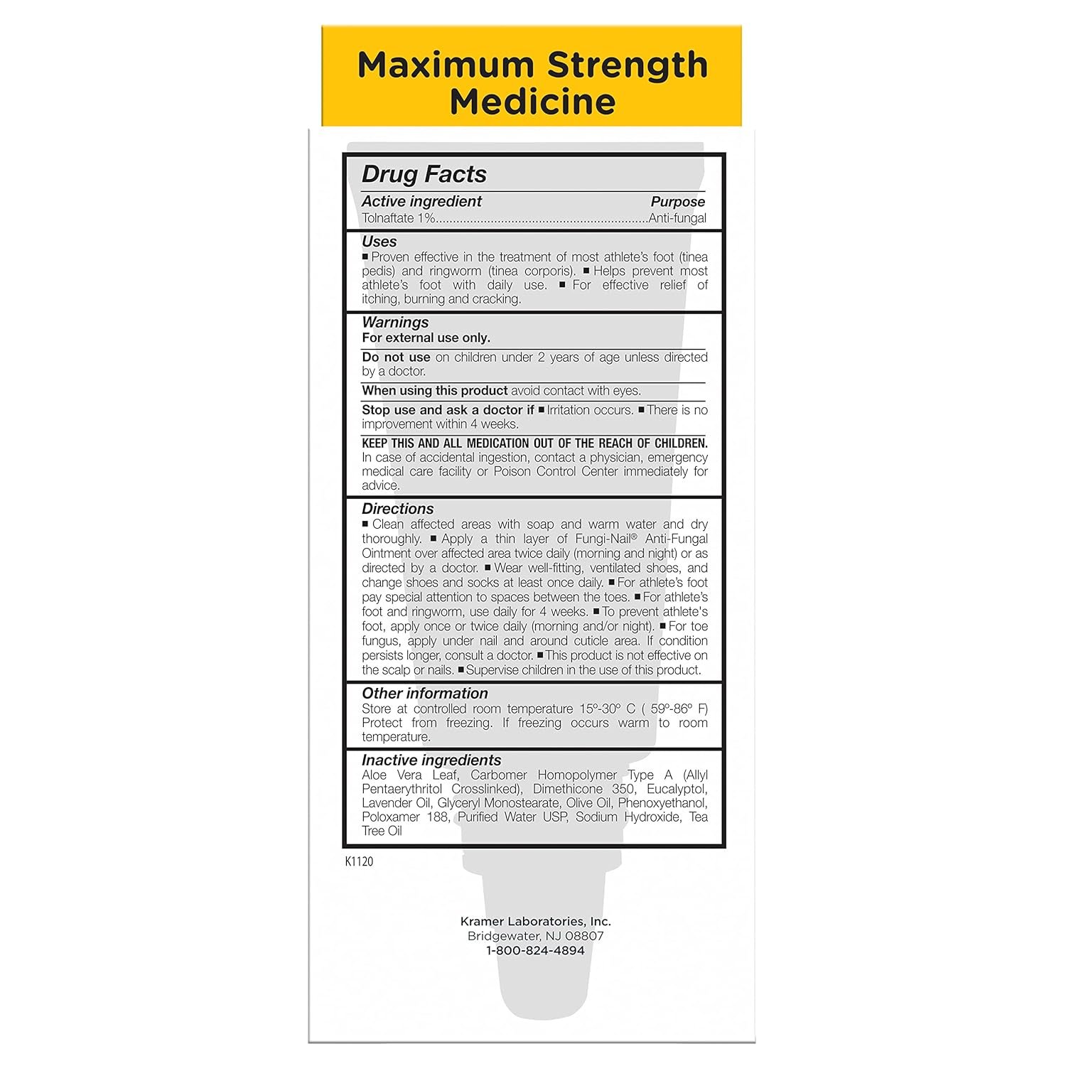 Fungi Nail Anti-Fungal Ointment, Kills Fungus That Can Lead to Nail & Athlete’s Foot with Tolnaftate & Clinically Proven to Cure Infections, Natural Color, 0.7 Fl Oz - Image 3