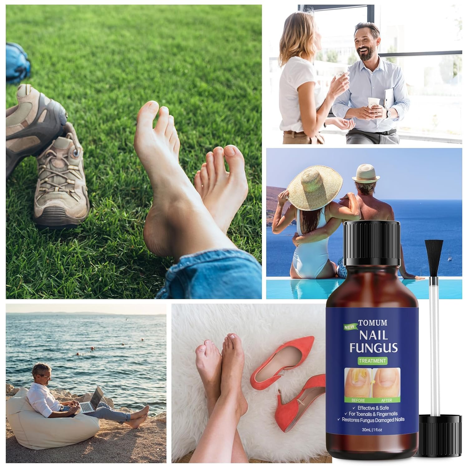 Toe finger nail fungus treatment: Hongos fungal remover extra strength liquid - finger nail fungi aid care kit - fungus nail repair with brush - (30ml/1fl oz) - Image 7