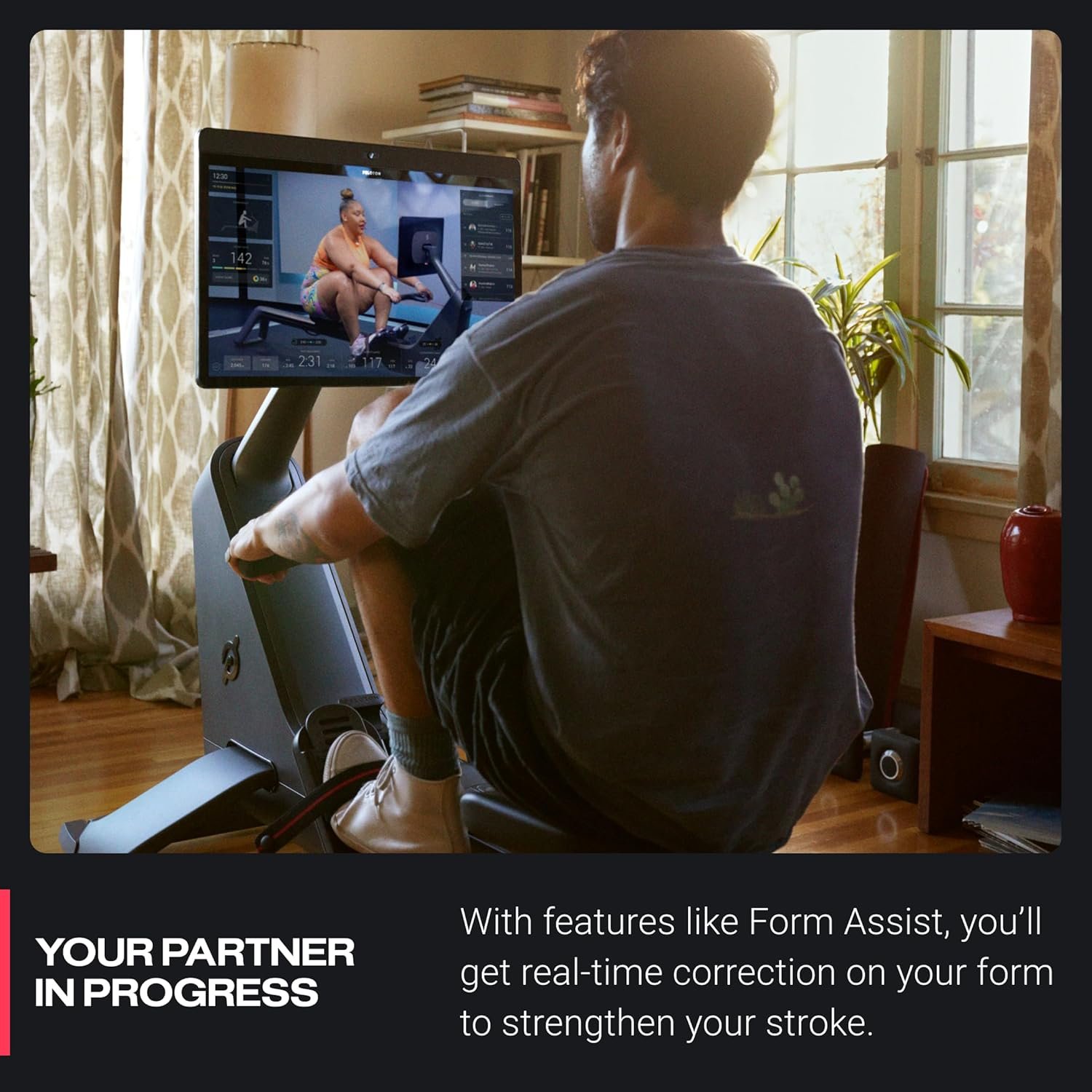 Peloton Row | Rowing Machine with 24” HD, Swiveling Touchscreen - Image 4