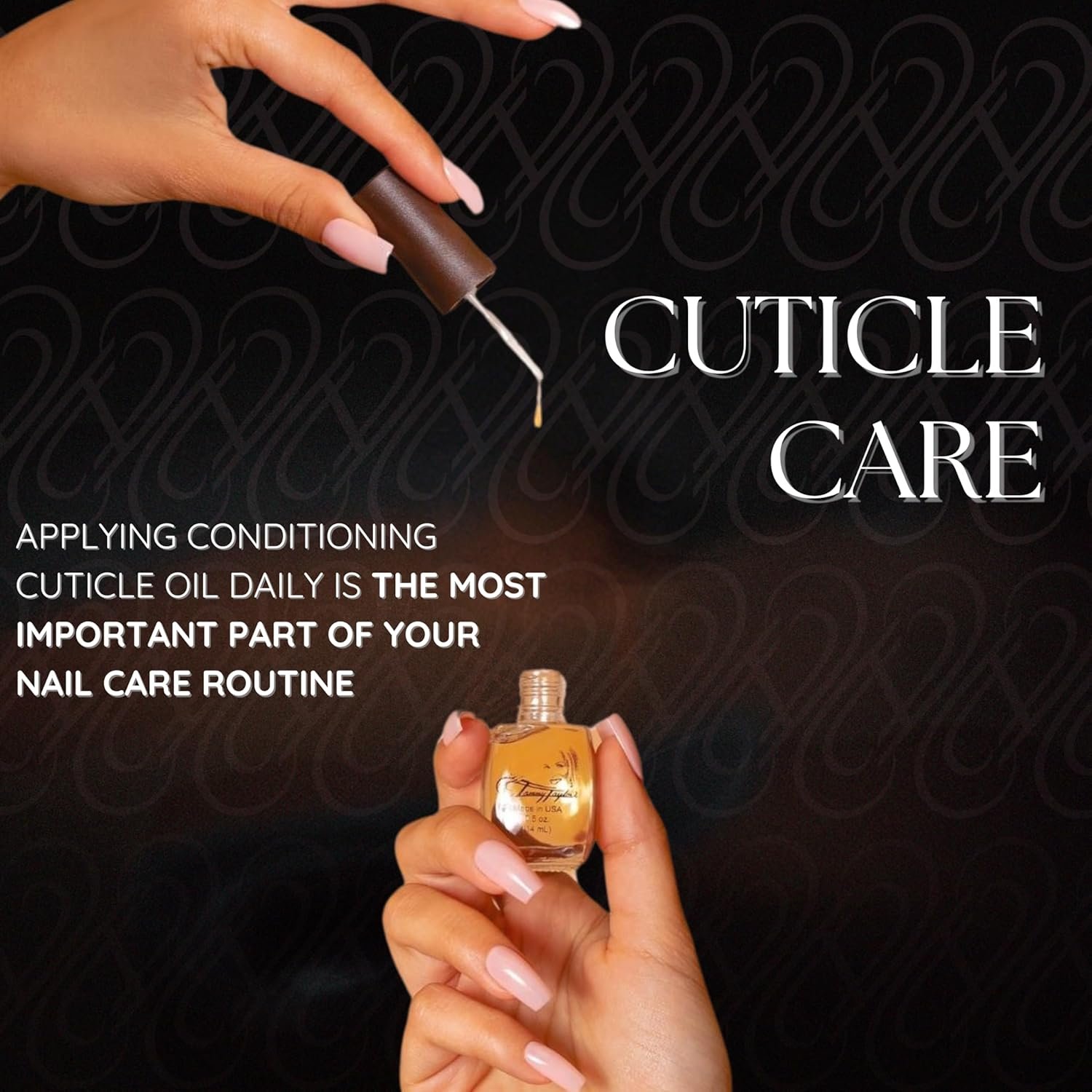 Tammy Taylor Hydrating Nail Cuticle Oil w/Cuticle Cream | Peach Cuticle Softener w/Vitamin E, Jojoba Oil, Natural Ingredients & USA Made Professional Nail Growth Oil for Growth and Strength .50 oz - Image 5