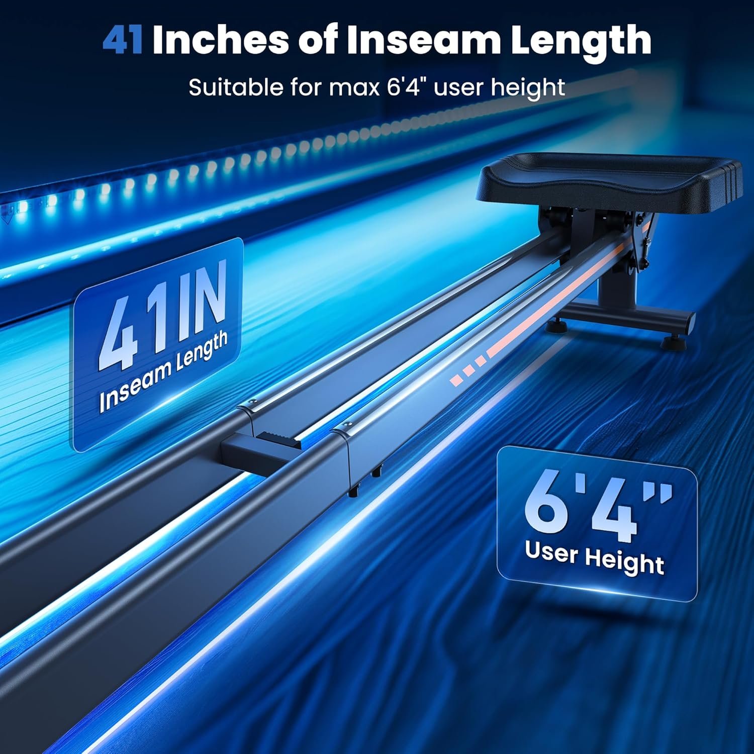 FEIERDUN Rowing Machine for Home use, Magetic Rower with APP, Row Machine with 350LBS Loading Capacity, Rower Machine with Dual Slide Rail - Image 6