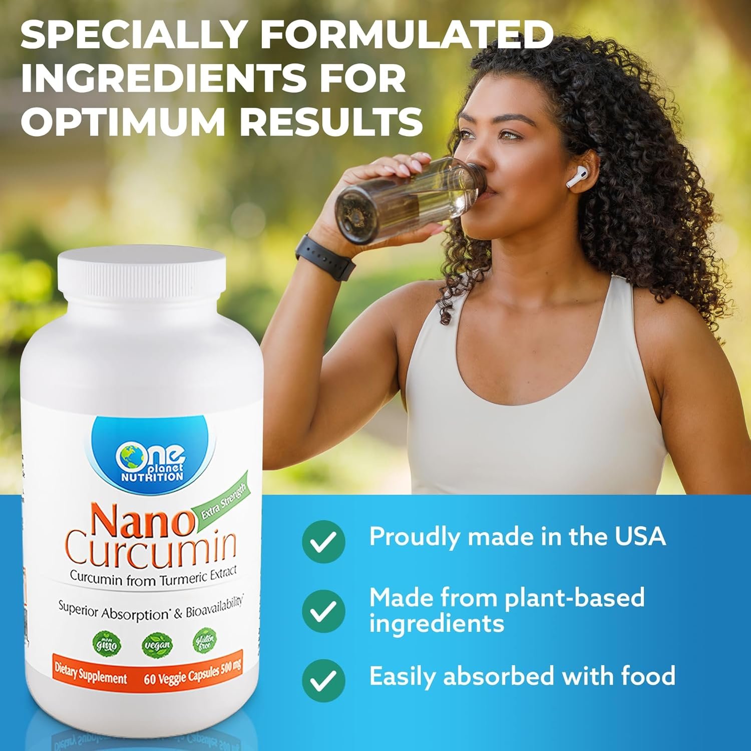 Nano Curcumin 500 mg Veggie Capsules (60 Servings), Nano for High Absorption, Supports Anti-Inflammatory & Immune Health, Non-GMO, Vegan, Gluten-Free - Image 9