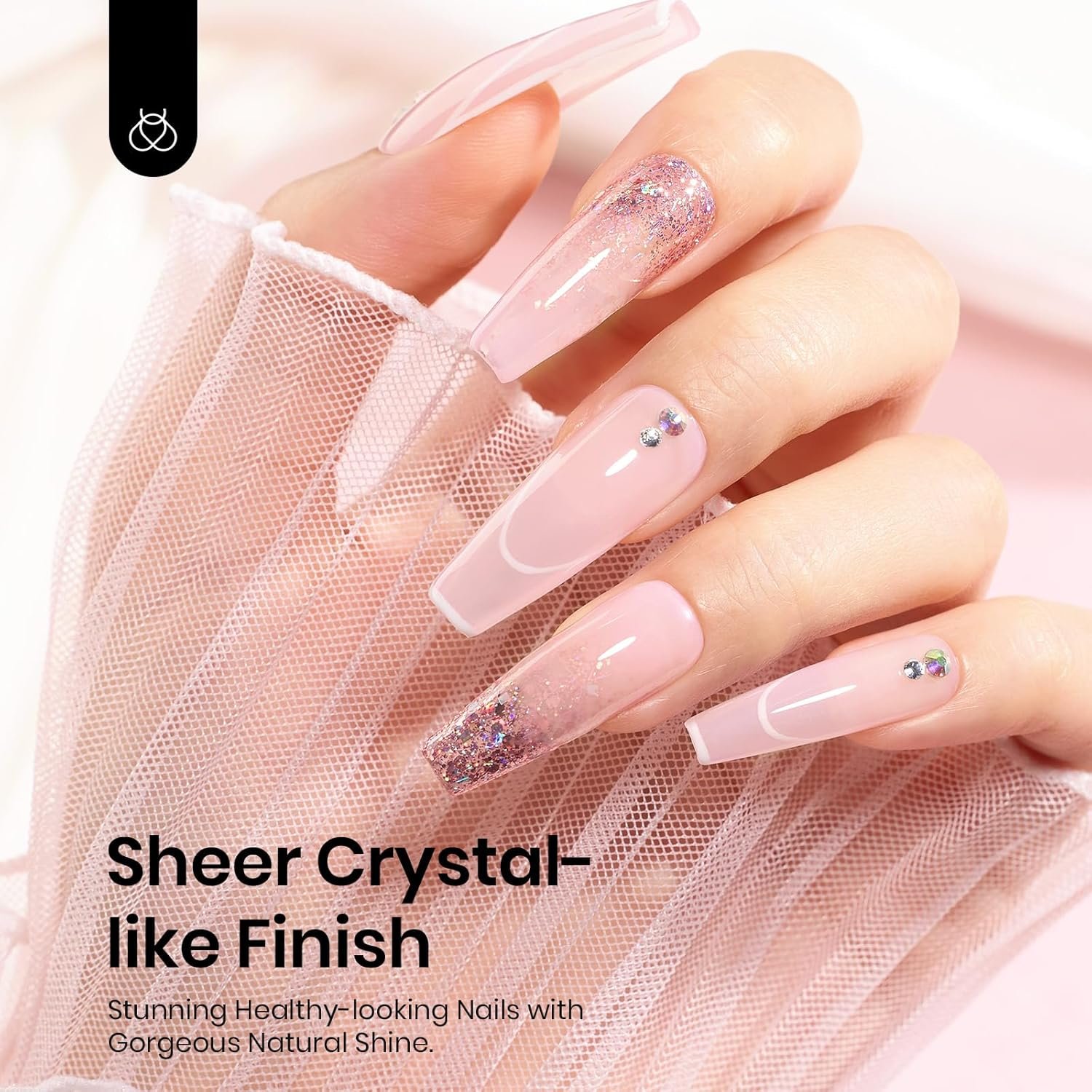 Beetles Neutral Gel Nail Polish 15ml Nude Pink Polish Set Pink Jelly Soak Off U V LED Nail Lamp Translucent Nail Art Gel - Image 5