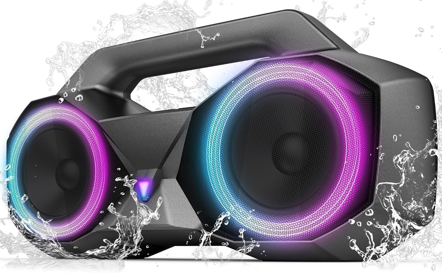 KMAG Portable Bluetooth Speaker - IPX7 Waterproof Wireless Speakers with 80W Loud HiFi Stereo Sound, 20H Playtime, Dynamic Light, Deep Bass, Dual Pairing, 5.3 BT for Outdoor, Gifts - Image 2