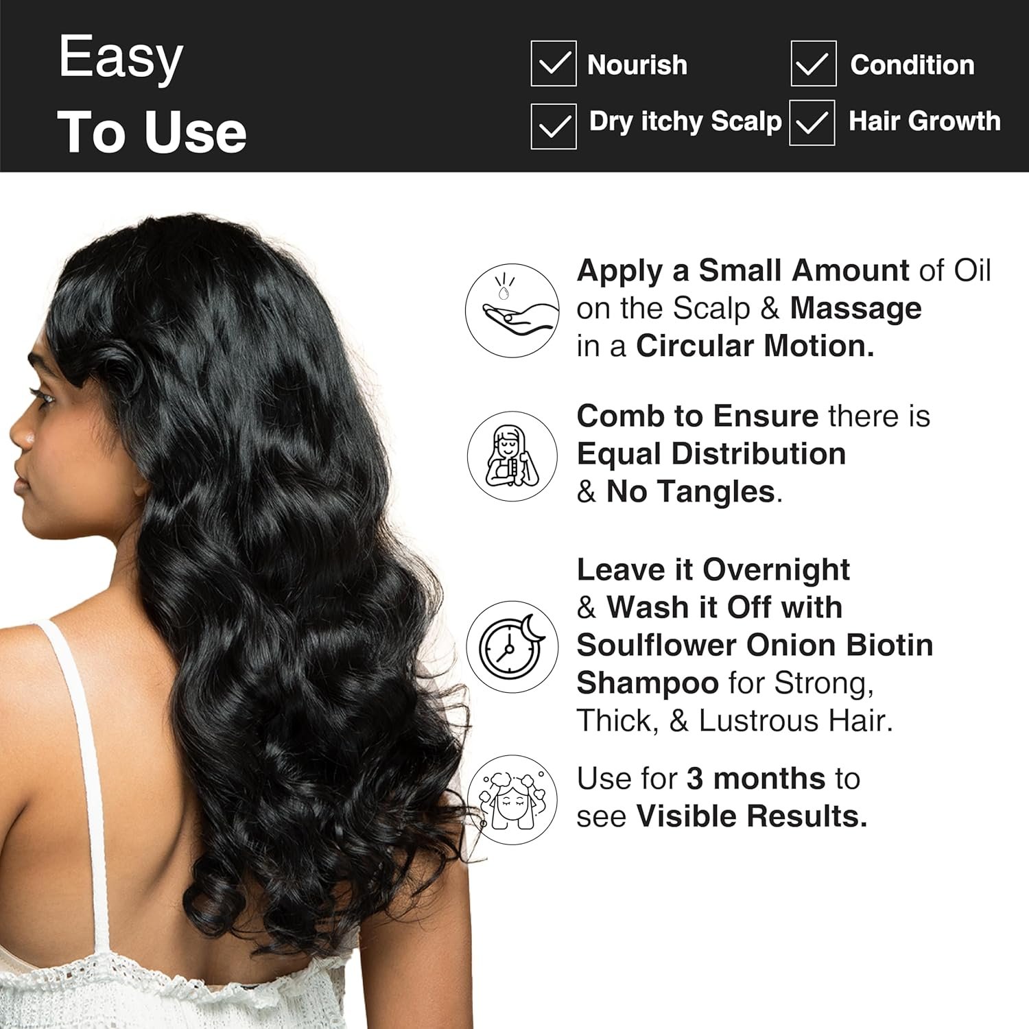 Soulflower Rosemary Castor Hair Oil for Hair Growth, Hairfall Control, For Dry, Damaged, Curly, Coily, Frizzy & Beard Hair - 100% Pure, Vegan, Organic Certified, 6.77 fl oz - Image 5