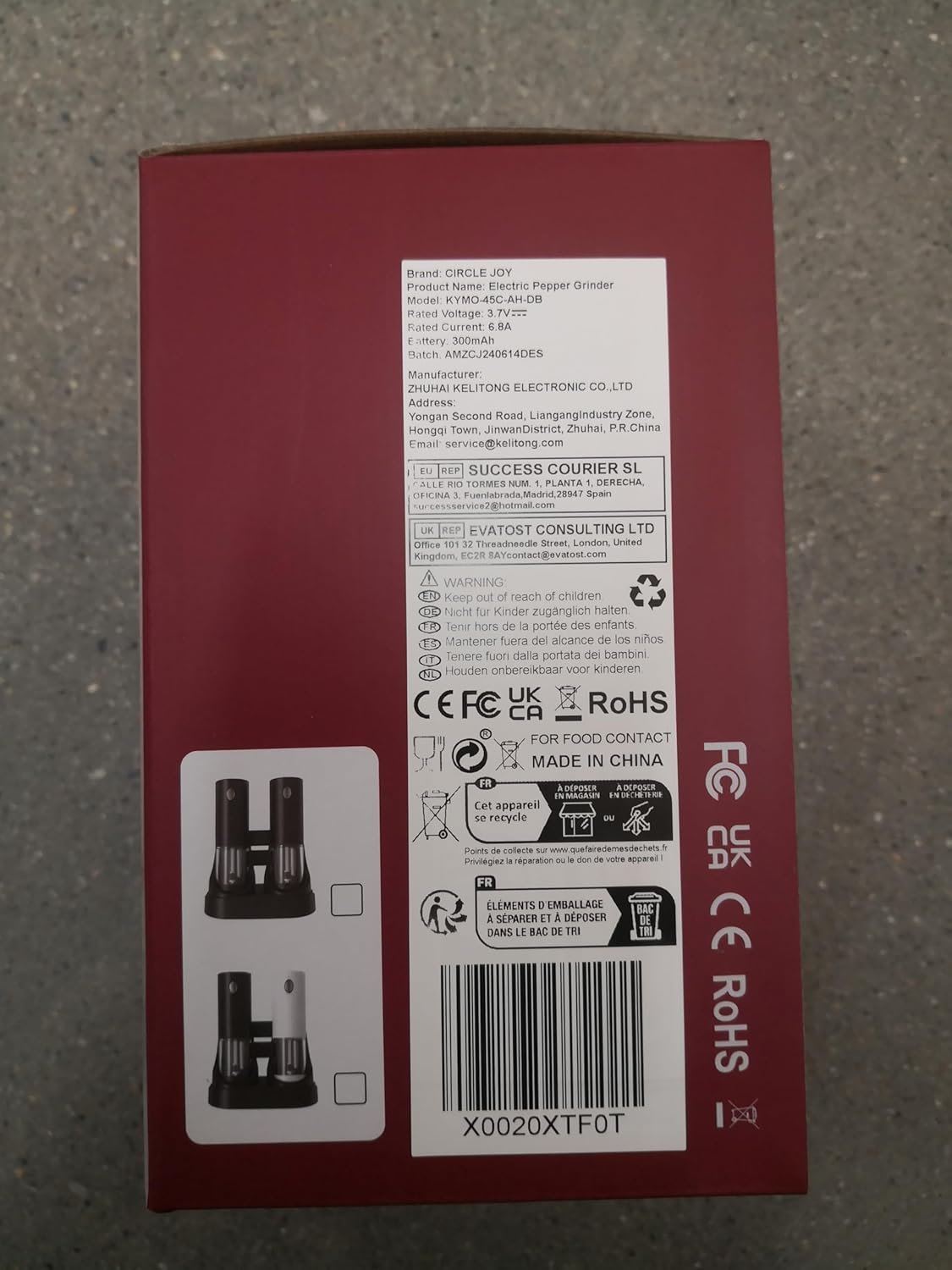 CIRCLE JOY Electric Salt and Pepper Grinder Set Automatic Salt and Pepper Grinder Set with Easy-to-Carry Charging Base and LED Light, Adjustable Coarseness, USB Rechargeable, Washable Container, Black - Image 9