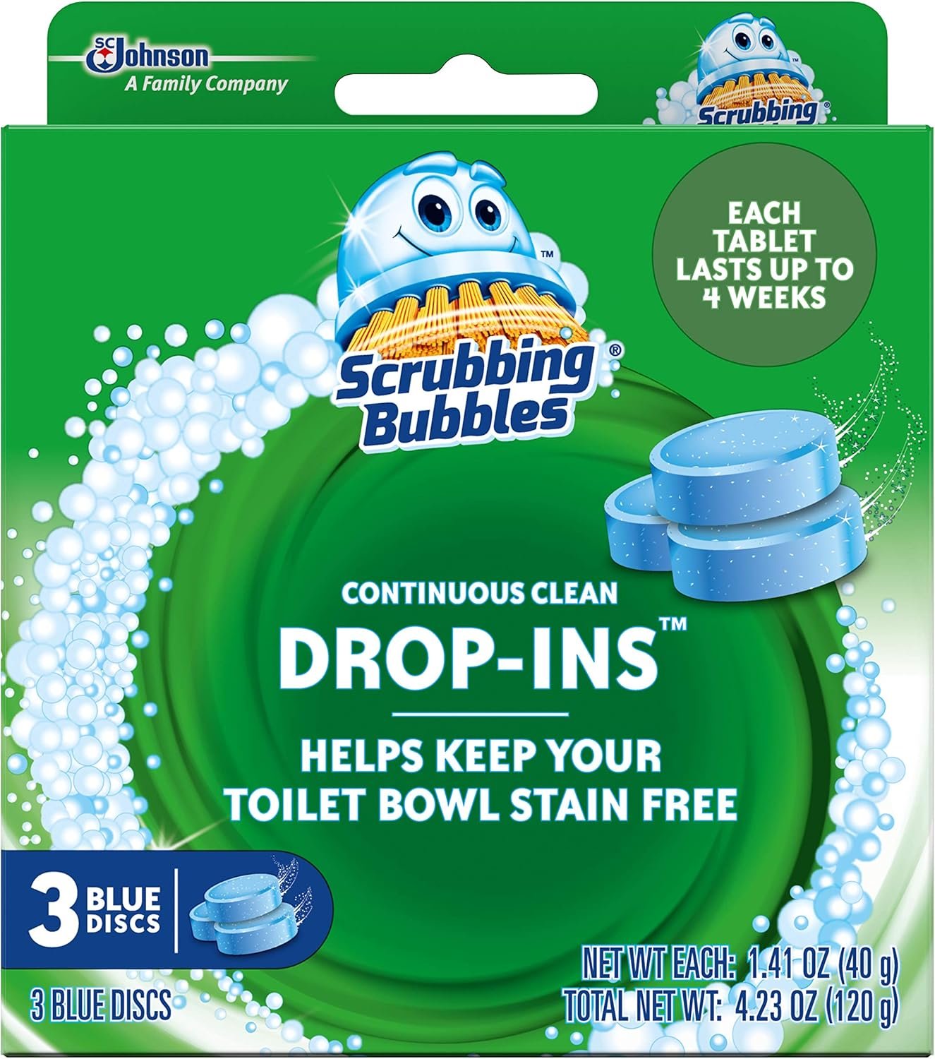 Scrubbing Bubbles Toilet Bowl Tablets, Continuous Clean Toilet Drop In Discs, Each Tablet Provides 4 Weeks of Protection Against Stains and Build Up, 3 Count - Image 2