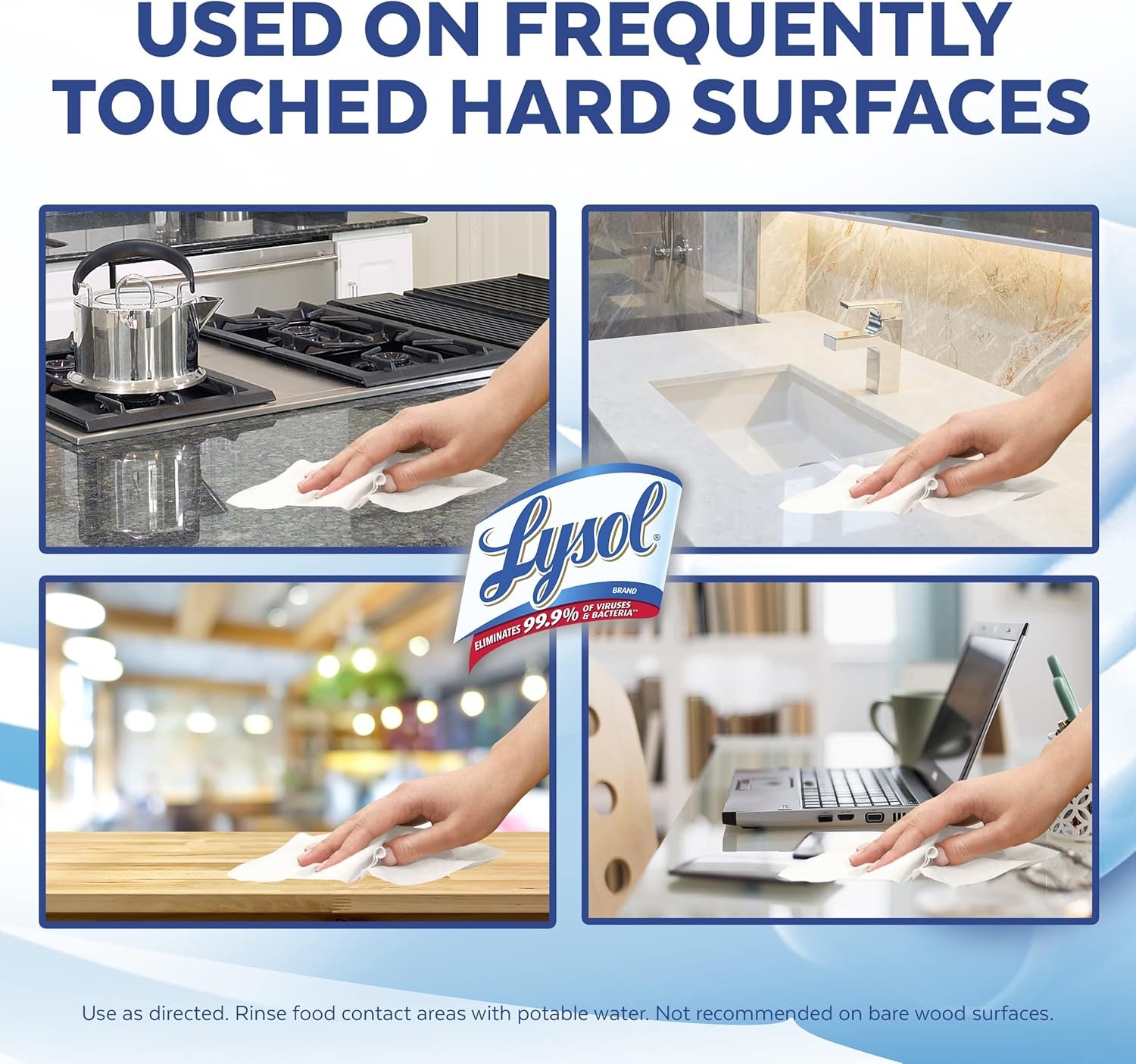 Lysol Disinfectant Wipes, Multi-Surface Antibacterial Cleaning Wipes, For Disinfecting and Cleaning, Crisp Linen, 80 Count - Image 5