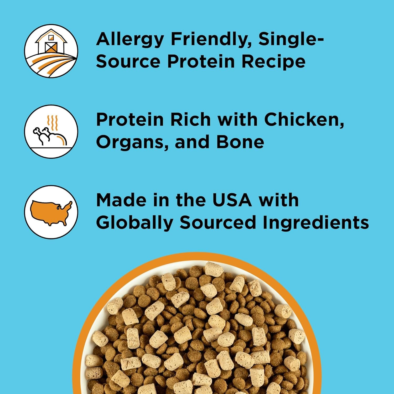 BIXBI Liberty Freeze Dried Dog Food Topper + Dog Treat, Chicken Recipe, 4.5 oz - 98% Meat and Organs - Pantry-Friendly Raw Treat or Food Topper - USA Made - Image 4