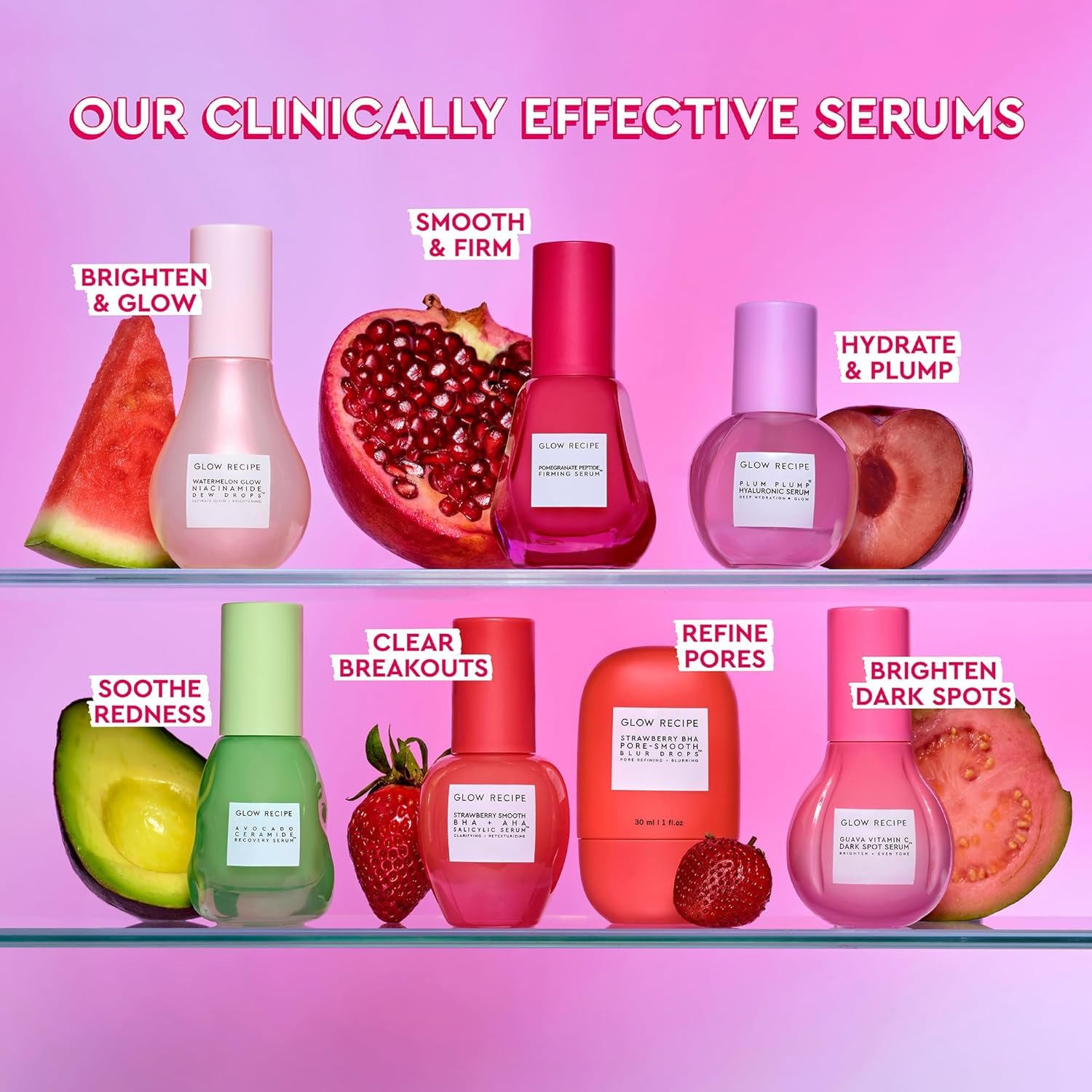 Glow Recipe Pomegranate Copper Peptides Face Serum - Face Firming Peptide Serum for Women & Men with Polypeptides + Hyaluronic Acid - Hydrating & Plumping Facial Serum for Smoothing Fine Lines (30ml) - Image 8