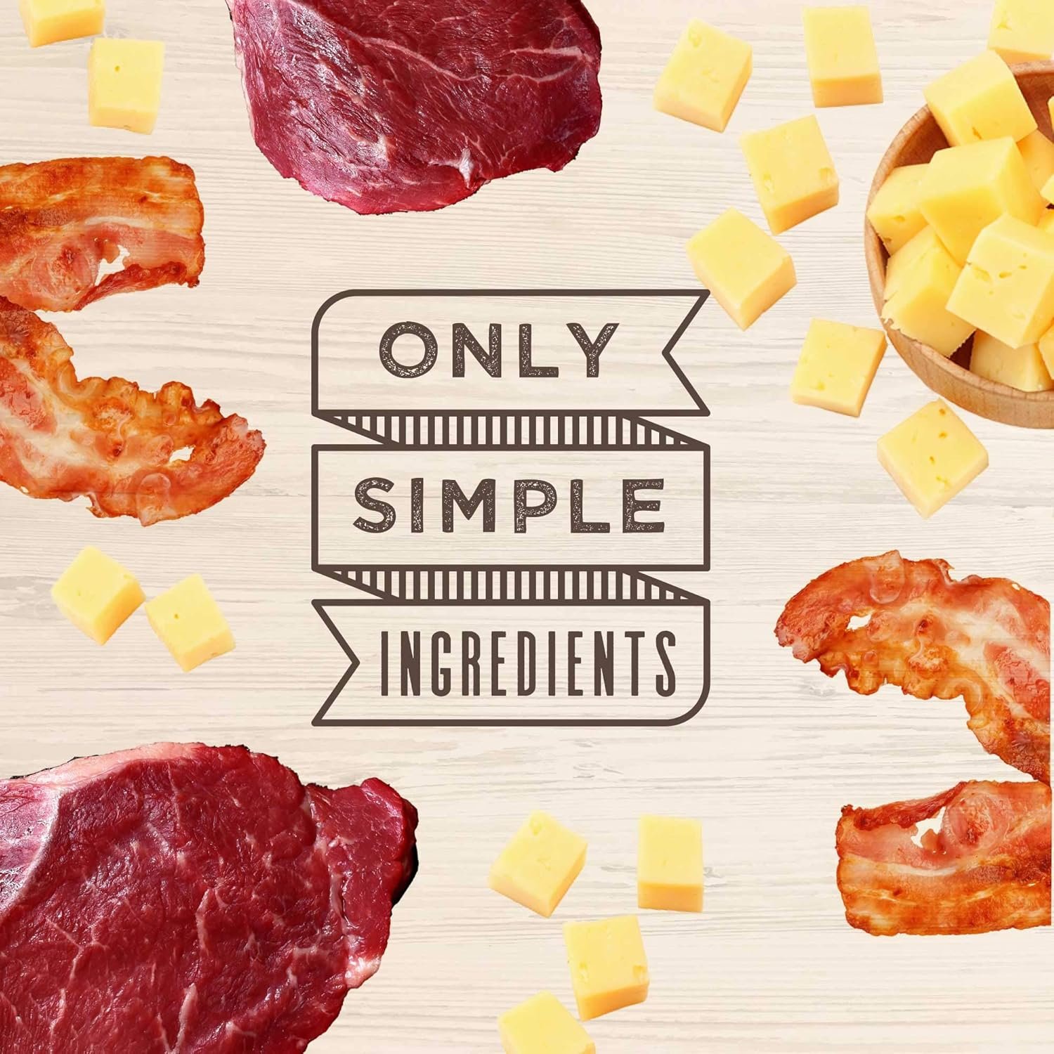 Cloud Star Wag More Bark Less Mini Crunchy Grain Free Dog Treats, Beef, Bacon & Cheese, 7 oz. Pouch - Image 6