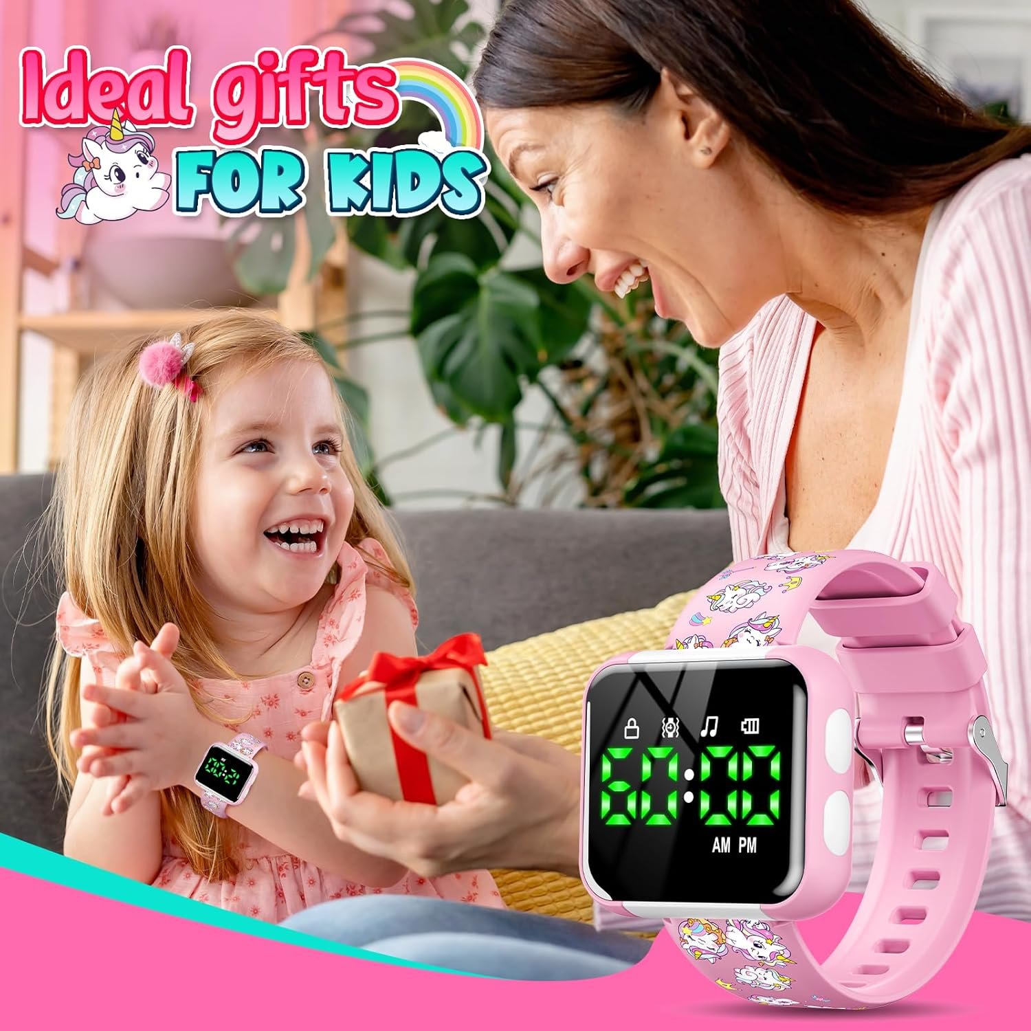 Potty Training Watch for Toddler Girls: Water Resistant Potty Reminder Watches for Kids Adjustable Volume Potty Trainer for Toddlers 1-3 Christmas Gifts for 2 3 4 Year Old Girl (Unicorn) - Image 8
