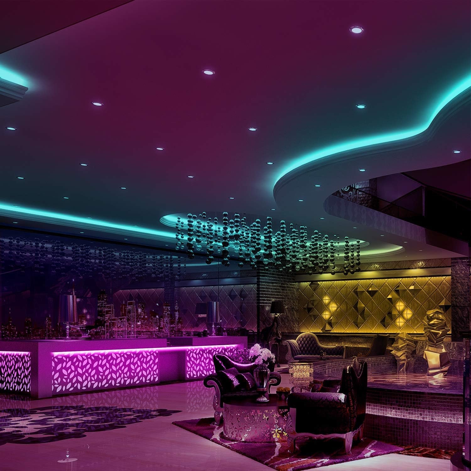 DAYBETTER Led Strip Lights 32.8ft Kit with Remote and Power Supply Color Changing - Image 8