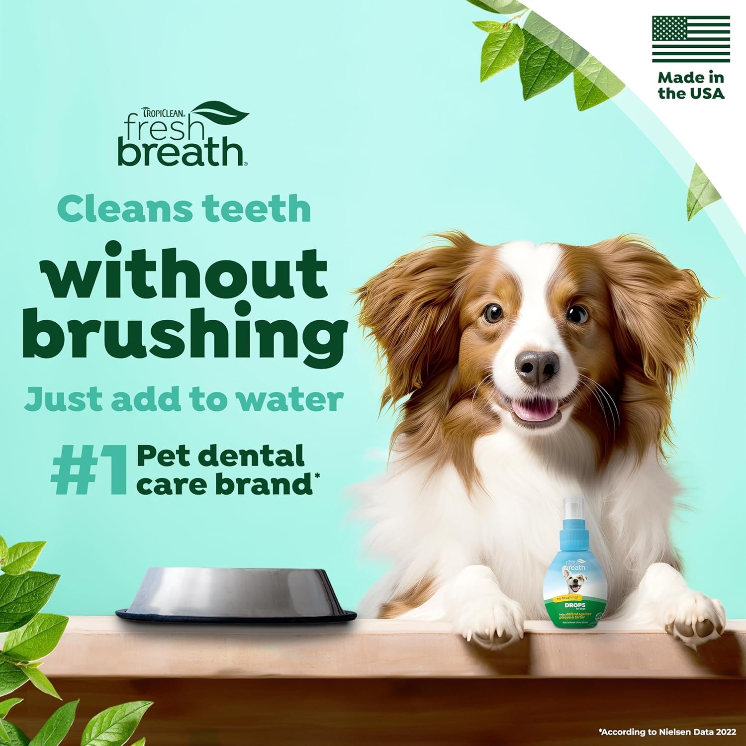 TropiClean Fresh Breath Dental Water Additive Concentrate | Dog Teeth Cleaning | Dog Breath Freshener | Dog Dental Care| Made in the USA | 2.2 oz. - Image 3