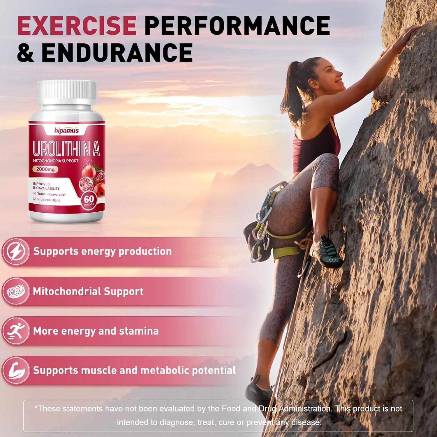 Urolithin A Supplement, 2,000mg for Healthy Aging, Antioxidants and Mitochondrial Support, 60 Softgels - Image 6