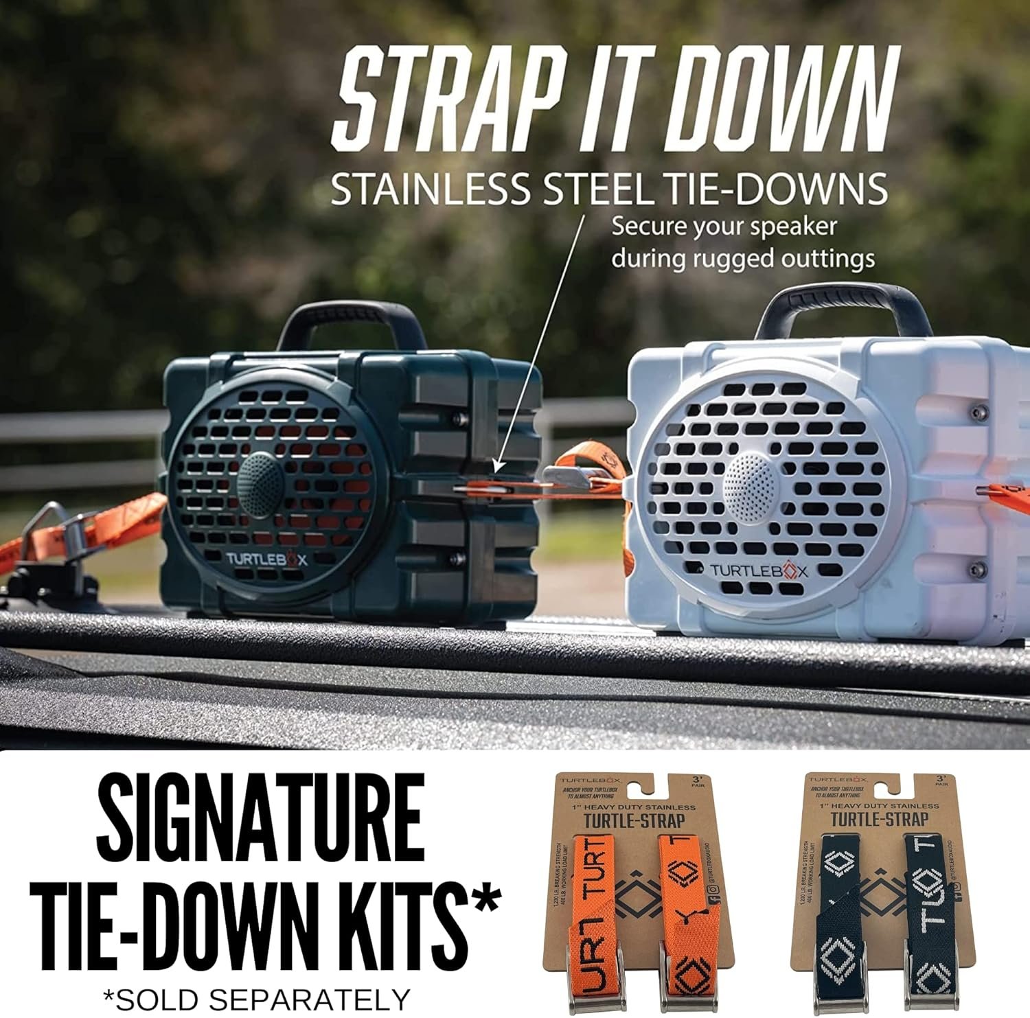 Turtlebox Gen 2: Loud! Outdoor Portable Bluetooth 5.0 Speaker | Rugged, IP67, Waterproof, Impact Resistant & Dustproof (Plays to 120db, Pair 2X for True L-R Stereo), Thunderhead Gray/Camo - Image 8