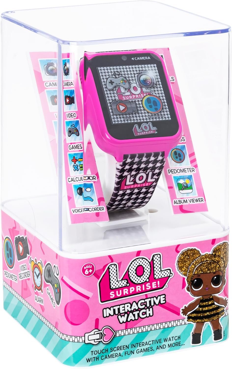 LOL Surprise Kids Smart Watch with Camera, Games, Voice Recorder, Step Counter, 10 Unique Watch Faces, Alarm, Timer, and Calculator - Fun Tech Toy for Kids - Image 7