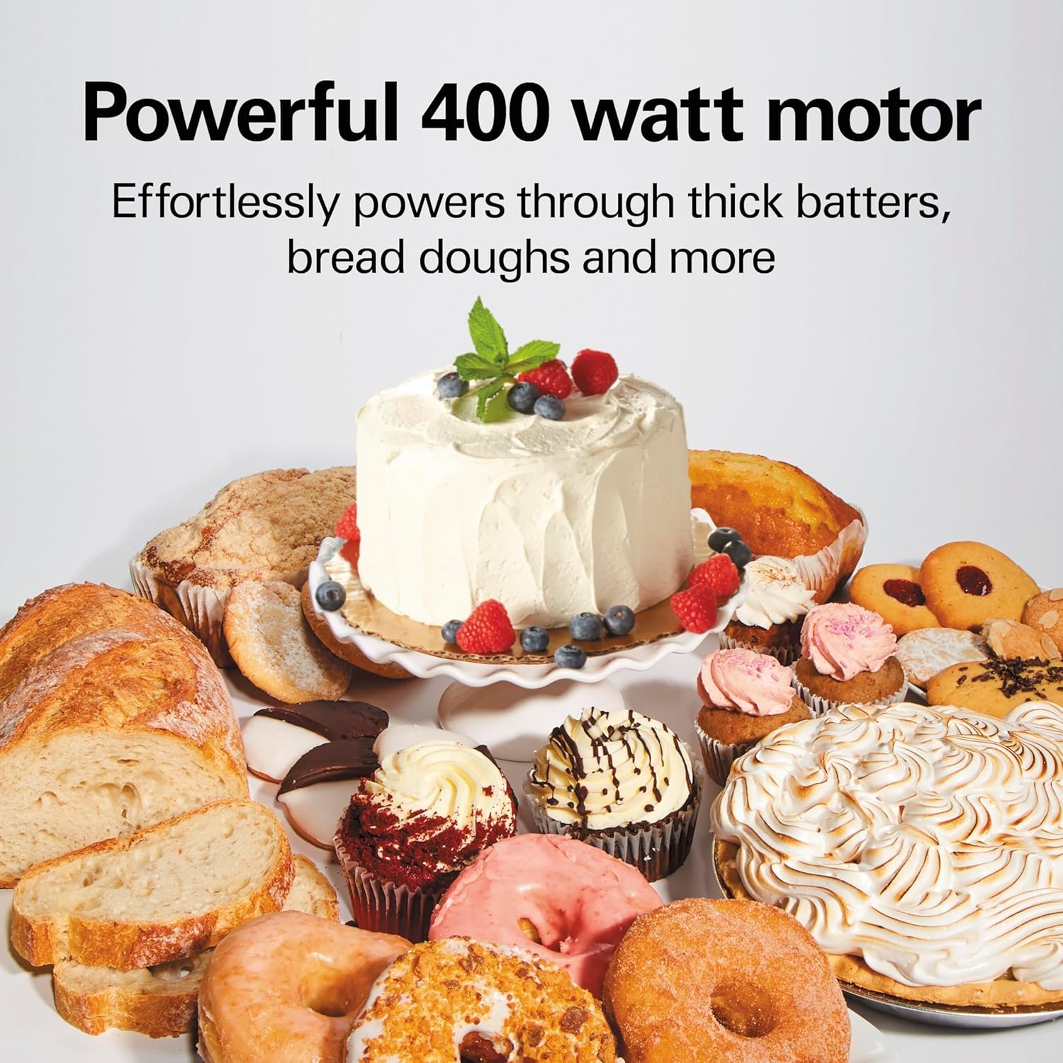 Hamilton Beach All-Metal 12-Speed Electric Stand Mixer, Tilt-Head, 4.5 Quarts, Pouring Shield, Licorice (63227) - Image 4