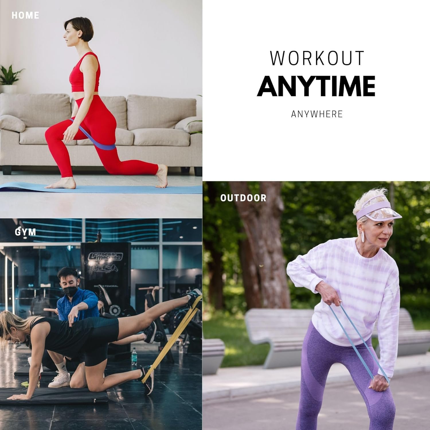 Premium Latex Free Resistance Bands for Working Out - Set of 5 + Carrying Bag | Non Latex Mini Loop Workout Bands Resistance for Women and Men | Physical Therapy, Legs Exercise and Pilates - Image 5