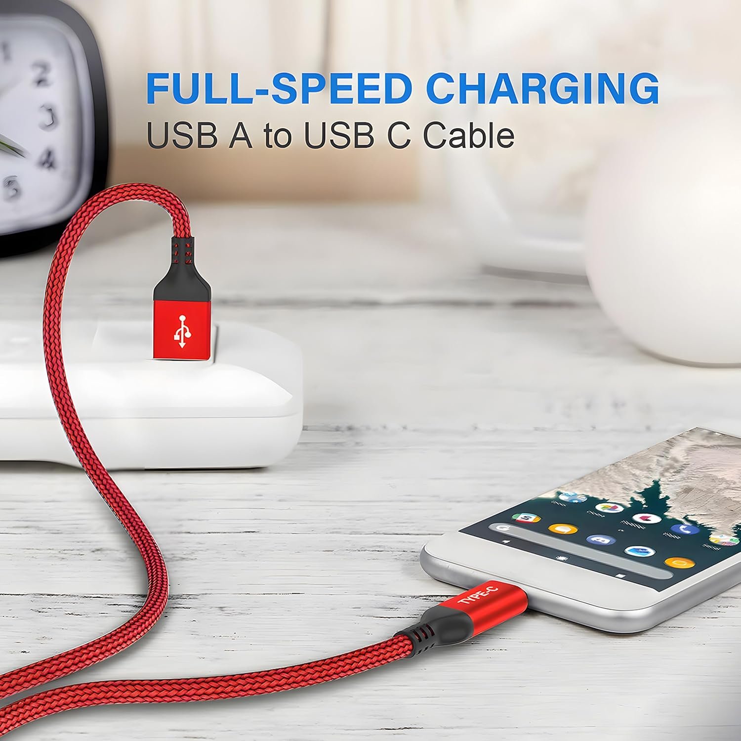 AkoaDa USB C Cable, 3-Pack (10ft+6.6ft+3.3ft) 3.1A USB A to USB-C Fast Charger Cord Compatible with iPhone 16 15 Pro Max Samsung Galaxy S24 S23 S22 S20 Note S21 S20 Plus iPad 10 Air 5 4 Mini 6 LG Moto - Image 6