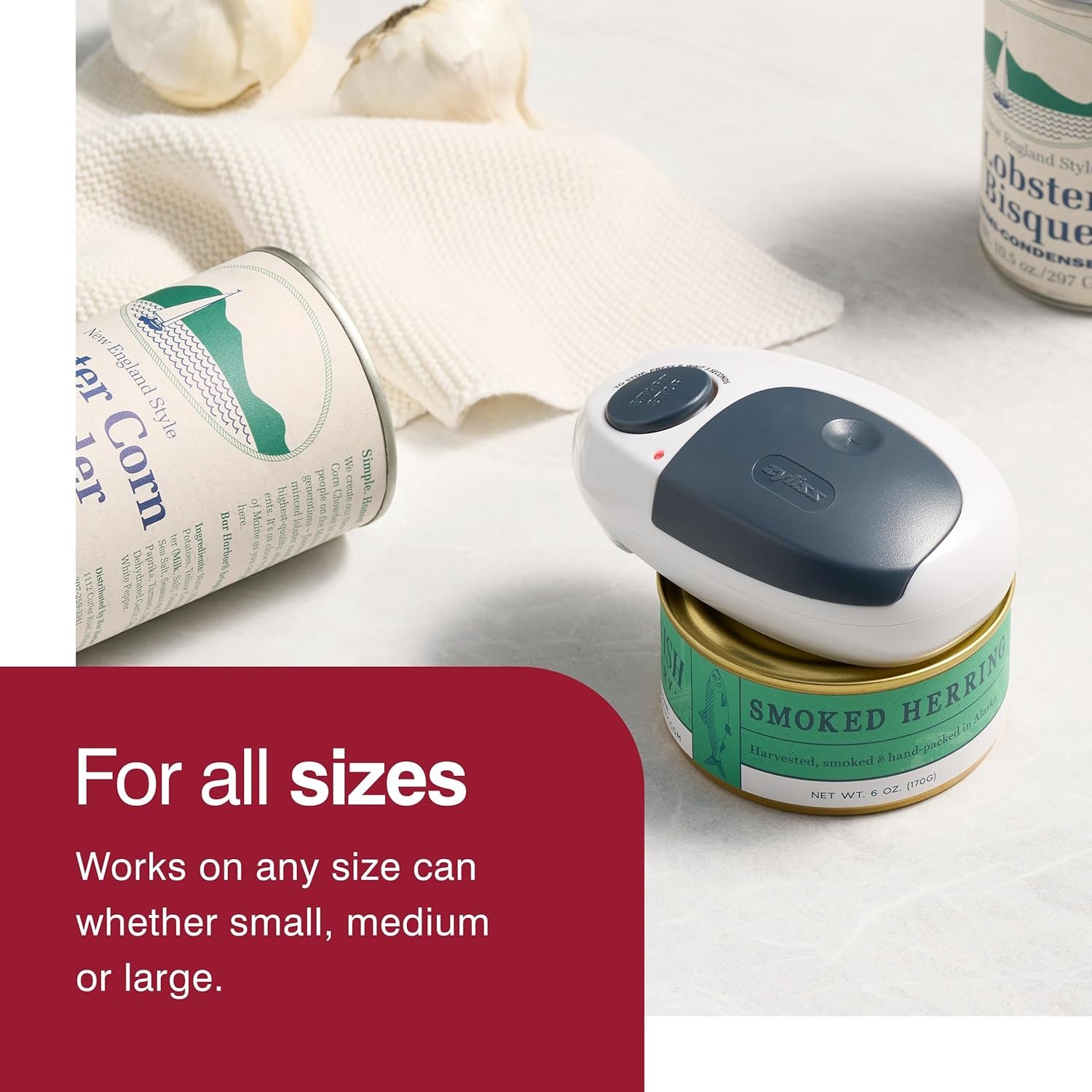 Zyliss Easican Electric Can Opener - Gifts for Cooks - Culinary Chef Gift - Battery-Operated Can Opener - Hands-Free Can Opener for Smooth Edges - Portable Kitchen Gadget - Electric Can Opener Tool - Image 6