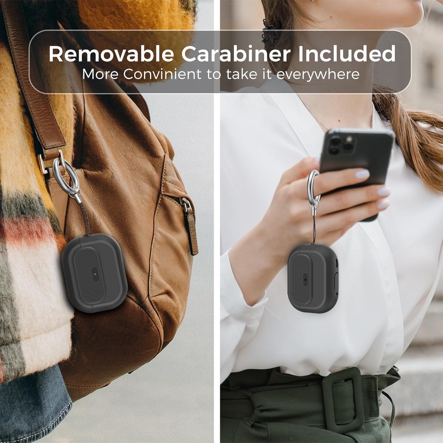 AirPods Pro 2nd Generation Case with Lock, One Piece Design AirPods Pro Case (2nd/1st gen), Soft Silicone Full Protective Cover with Easy Open/Close Lock for Women/Men (Black) - Image 8