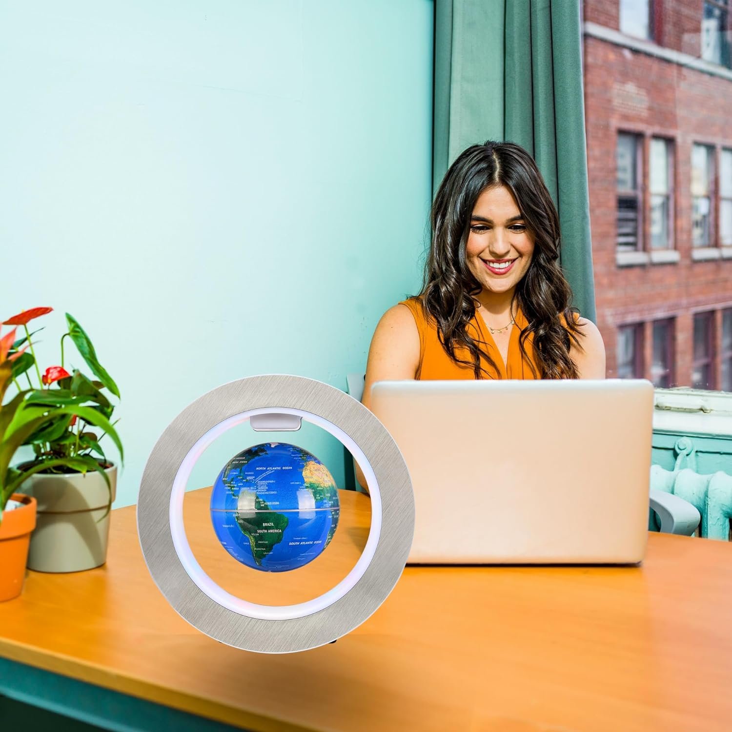 Magnetic Levitation Floating Globe with LED Light Anti Gravity Levitating World Map Office Home Desk Gadgets Decor Accessories Birthday Unique Gifts Men Kids Teacher Boss - Image 3