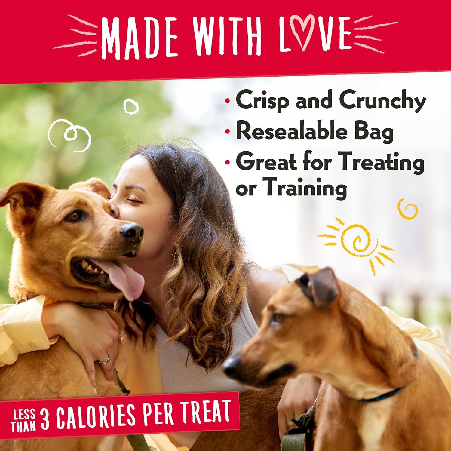 Charlee Bear Grain Free Crunch Dog Treats, Bacon & Blueberry Flavor, 8 oz - Image 4