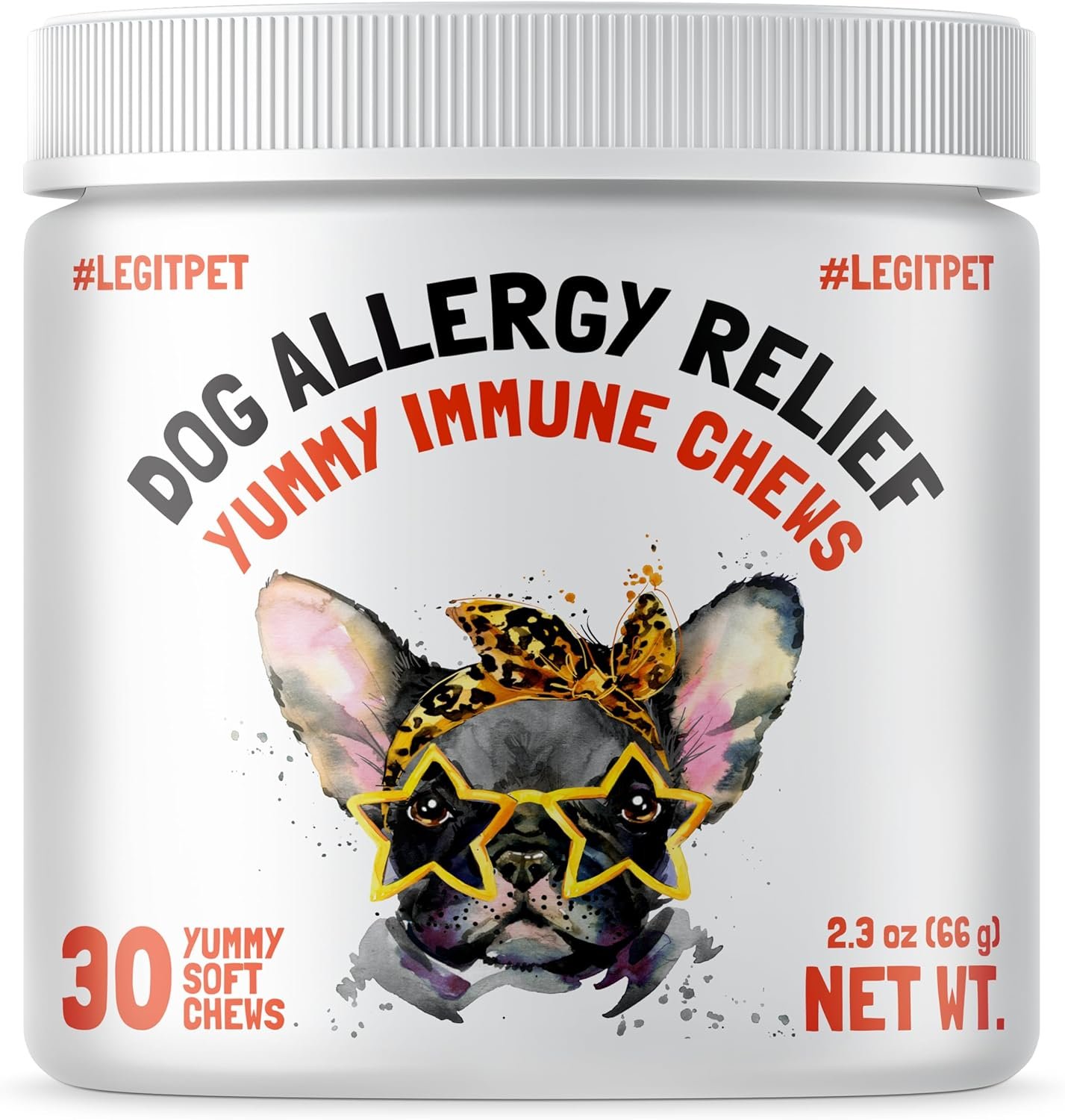 Allergy Relief Chews for Dogs & Immune & Digestive Supplement with Wild Salmon Oil Kelp Colostrum Turmeric Probiotics & Bee Pollen for Seasonal Allergies Anti Itch, Skin Hot Spots 30 Soft Treats - Image 2