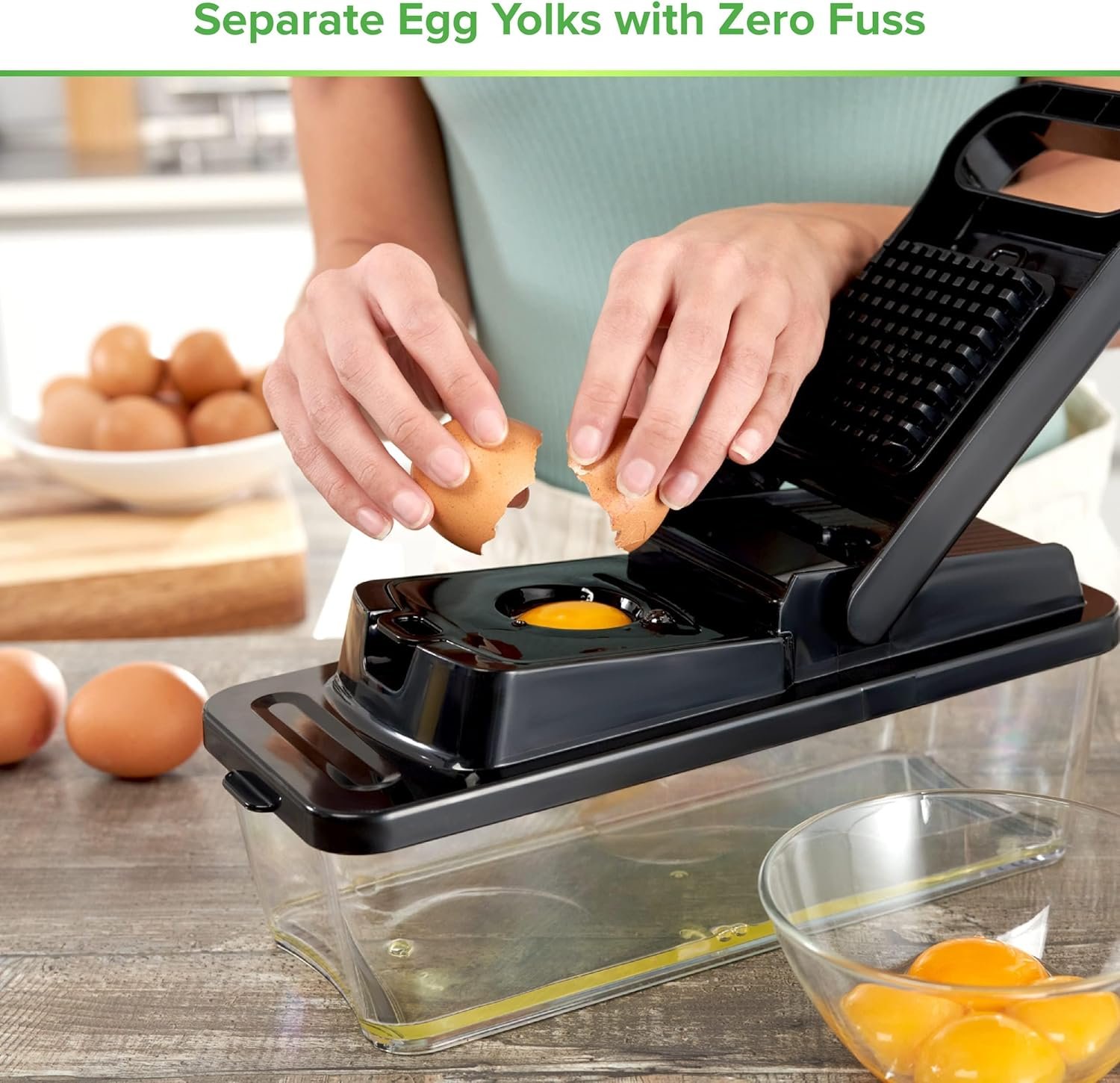 PrepNaturals Vegetable Chopper with Container, Veggie Chopper, Food Chopper & Onion Chopper - Mandoline Slicer for Kitchen (12 in 1, Black) - Image 5