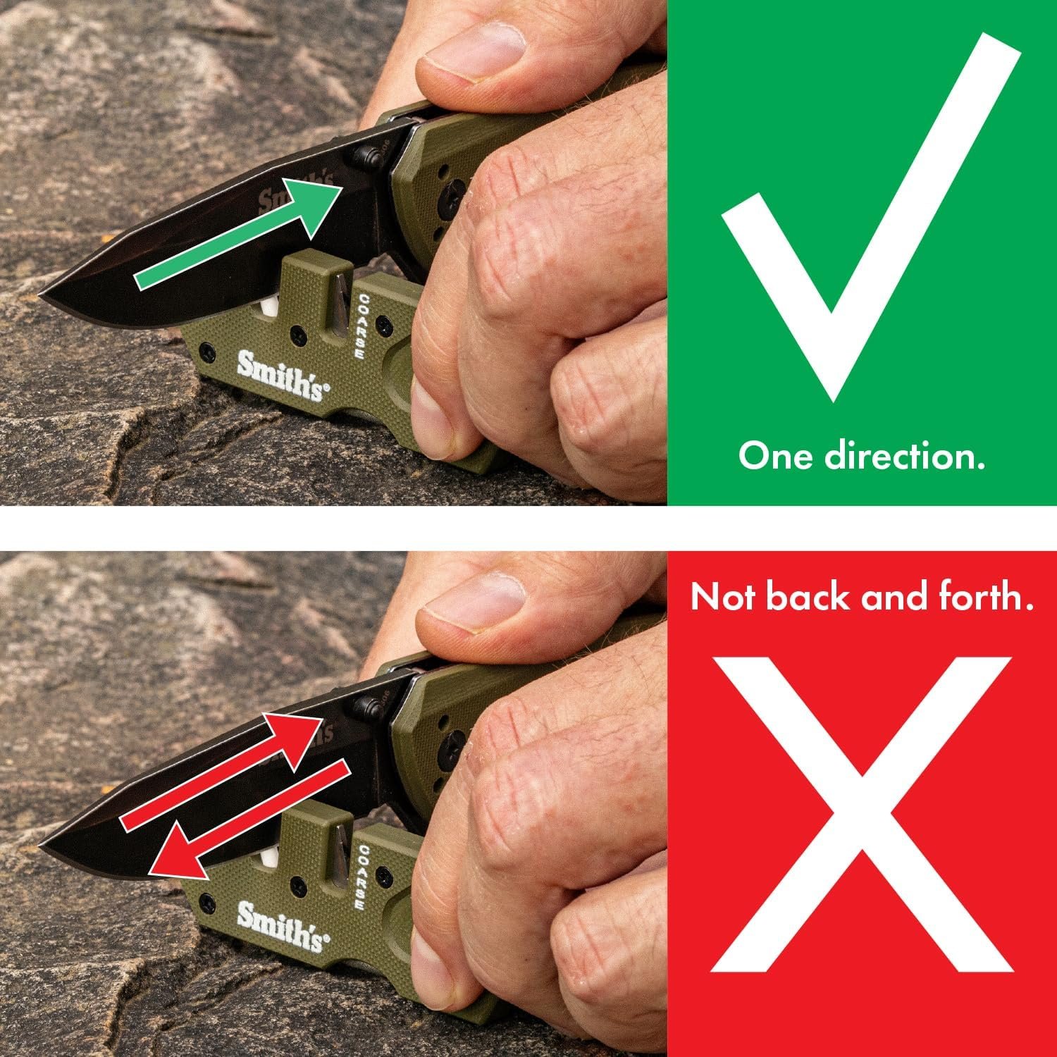 Smith’s Pocket Pal Tactical Knife Sharpener - 2 Stage Sharpener & Diamond Sharpening Rod - Pocket Clip - Outdoor Hunting Knife & Hook Sharpener - Compact & Lightweight - Image 7