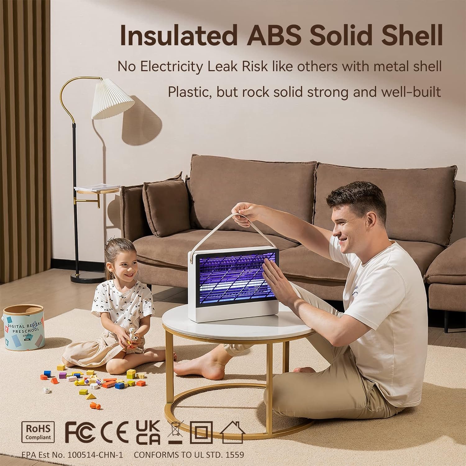 Quiet Hybrid Spectrum 20W Bug Zapper Fruit Fly Traps for Indoors Mosquito Zapper Electric Fly Zapper for Home Mosquito Repellent Moth Light Gnat Insect Killer with 2 Replacement Bulbs - Image 5