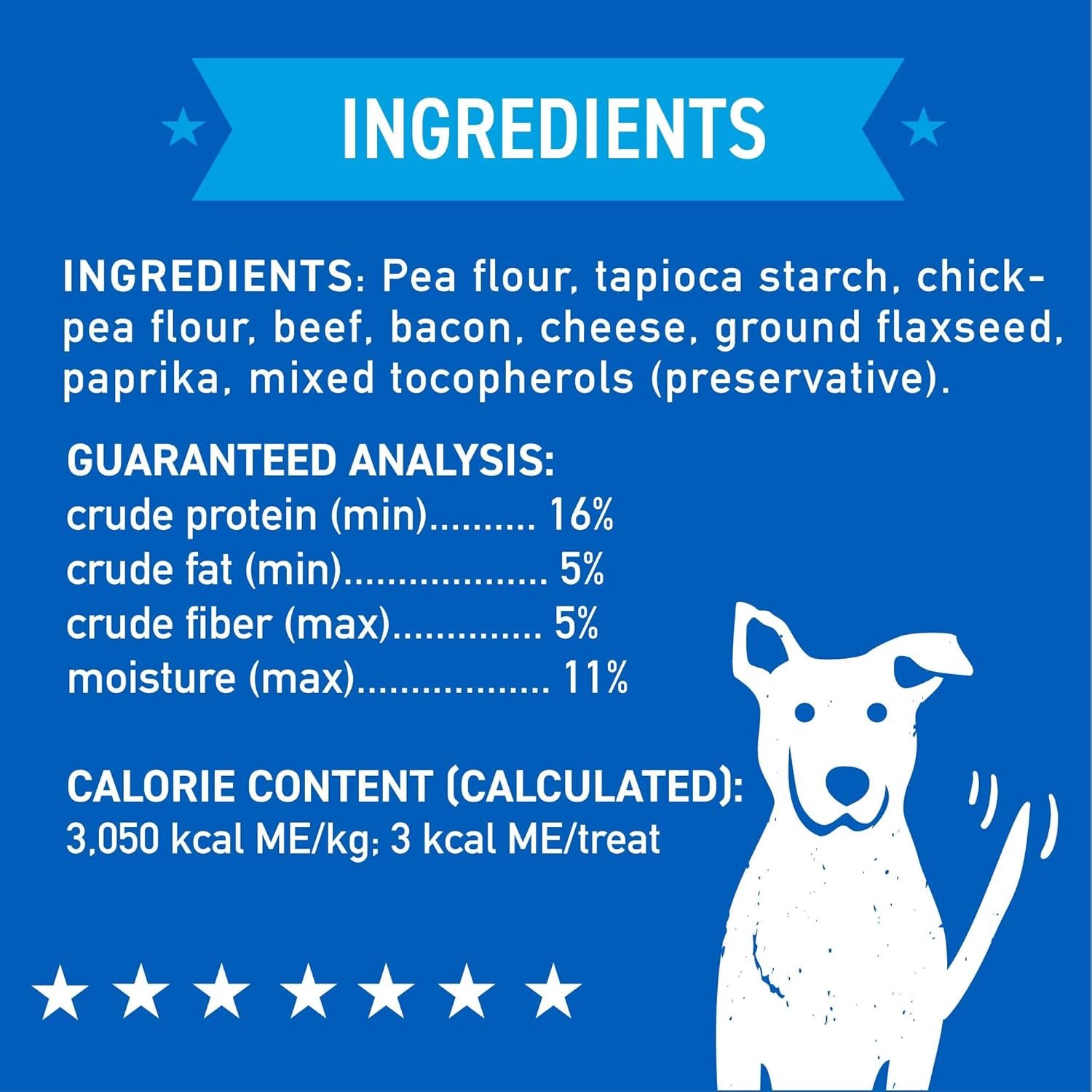 Cloud Star Wag More Bark Less Mini Crunchy Grain Free Dog Treats, Beef, Bacon & Cheese, 7 oz. Pouch - Image 8