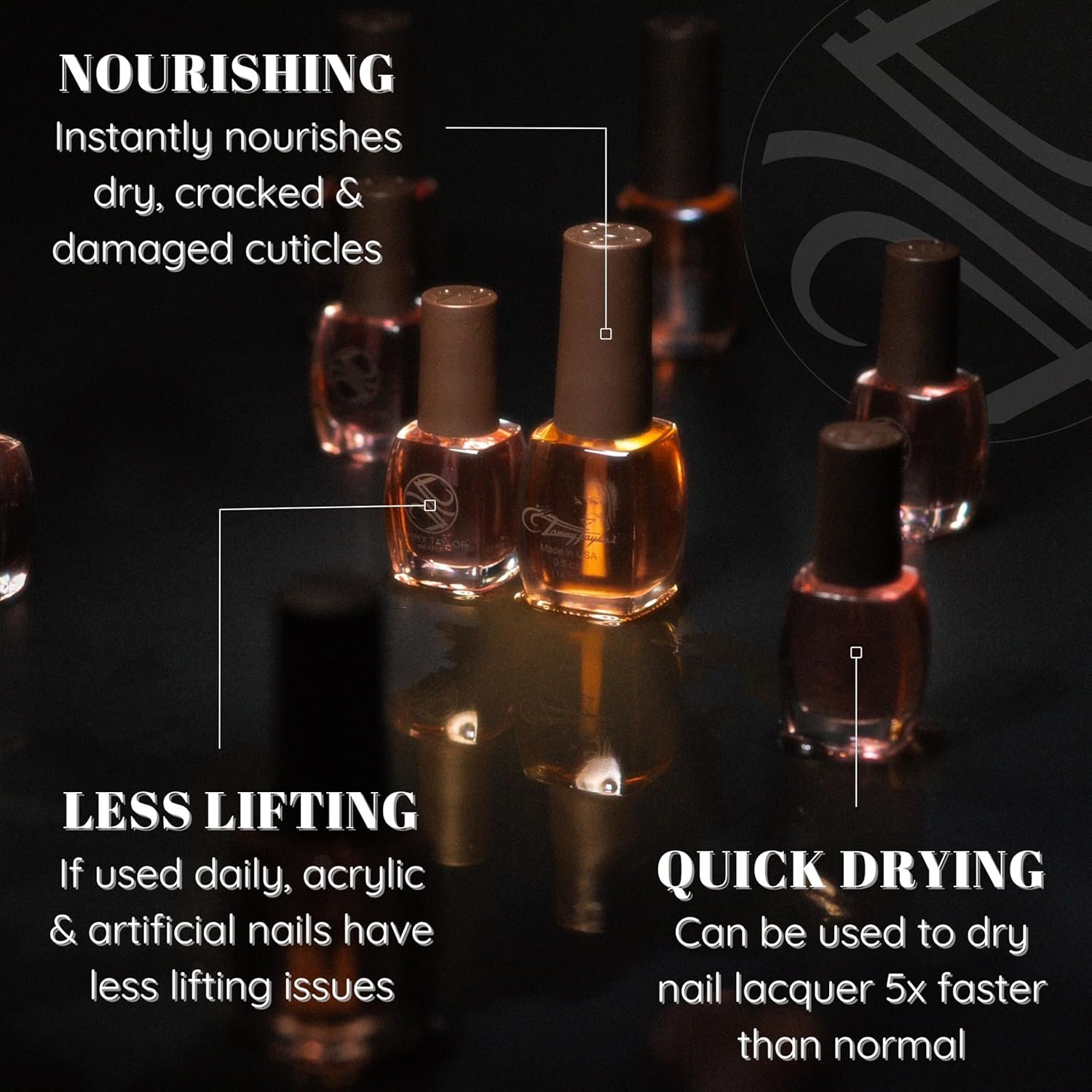 Tammy Taylor Hydrating Nail Cuticle Oil w/Cuticle Cream | Peach Cuticle Softener w/Vitamin E, Jojoba Oil, Natural Ingredients & USA Made Professional Nail Growth Oil for Growth and Strength .50 oz - Image 4