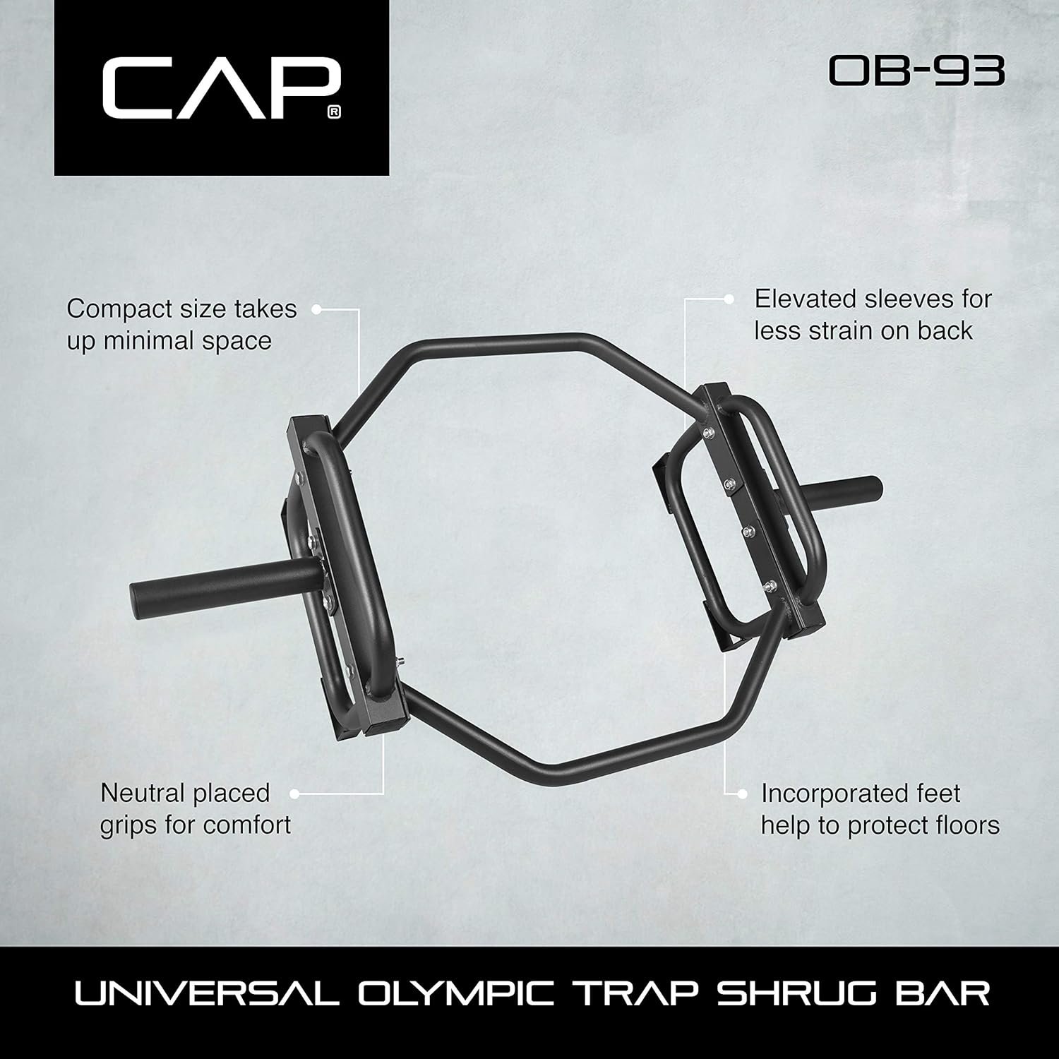 CAP Barbell Olympic Trap Bar, Hex Bar, Shrug Bar, Deadlift Bar - Image 7