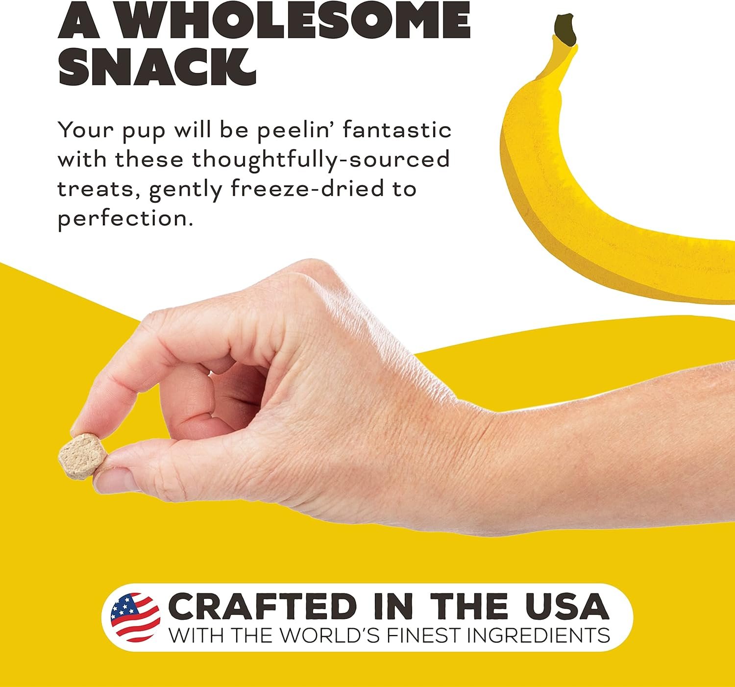 Primal Freeze Dried Dog Treats; Chicken & Banana Dog Treats with Goat Milk for Dogs, Peelin' Fantastic, Grain Free Training Treats for Dogs with Probiotics, 2 oz - Image 6