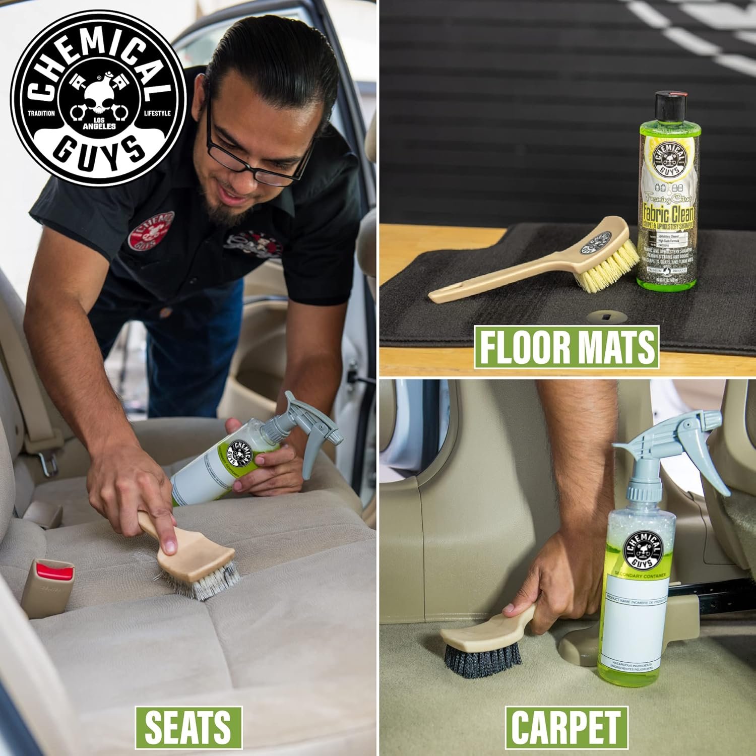 Chemical Guys CWS20316 Foaming Citrus Fabric Clean Carpet & Upholstery Cleaner (Car Carpets, Seats & Floor Mats), Safe for Cars, Home, Office, & More, 16 fl oz, Citrus Scent - Image 10