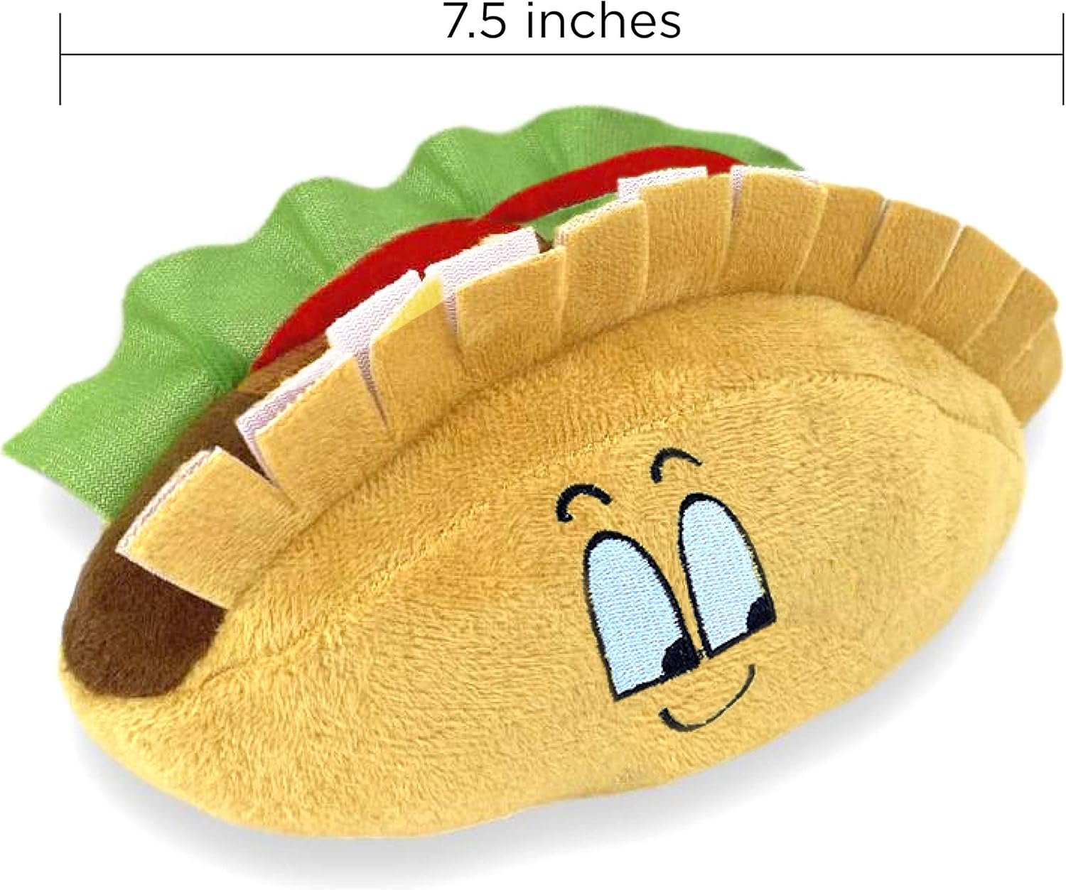 4 Pack Fiesta Dog Chew Toys and Sombrero - Mexican Squeak Plush Toys - Dog Gifts for Chihuahuas - Taco - Tequila - Hot Sauce - for All Breeds - Image 9