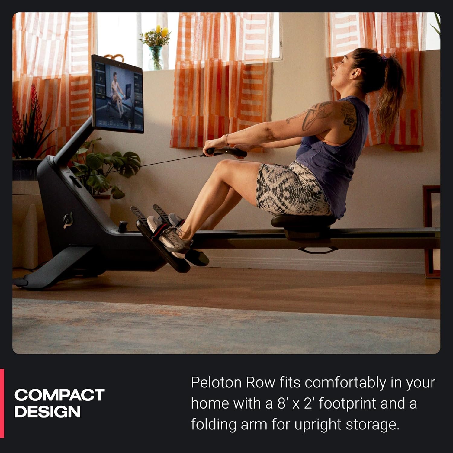 Peloton Row | Rowing Machine with 24” HD, Swiveling Touchscreen - Image 3