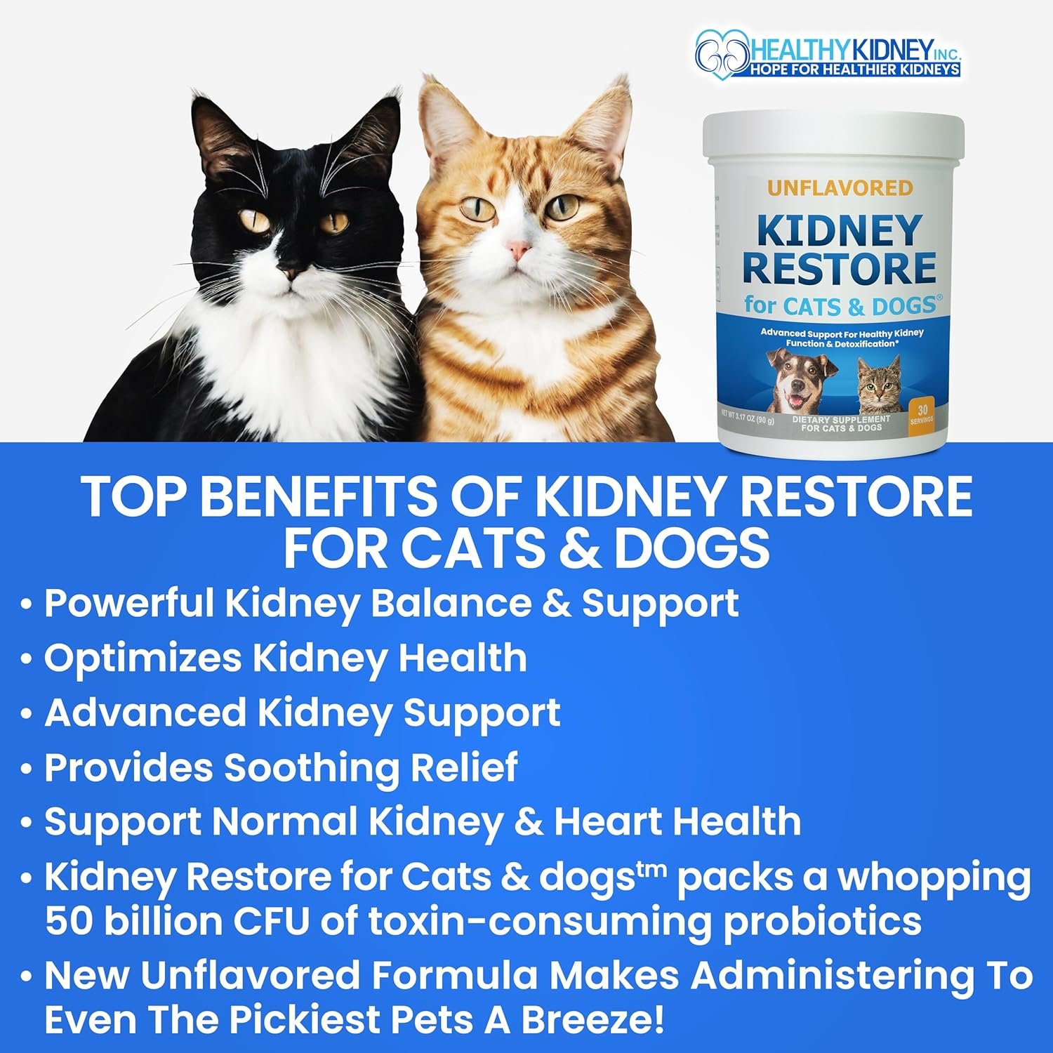 Kidney Restore Cats & Dogs Unflavored for Supporting Normal Kidney Function, Creatinine, Pet Renal Kidney Health Supplement Felines Canines - Image 4
