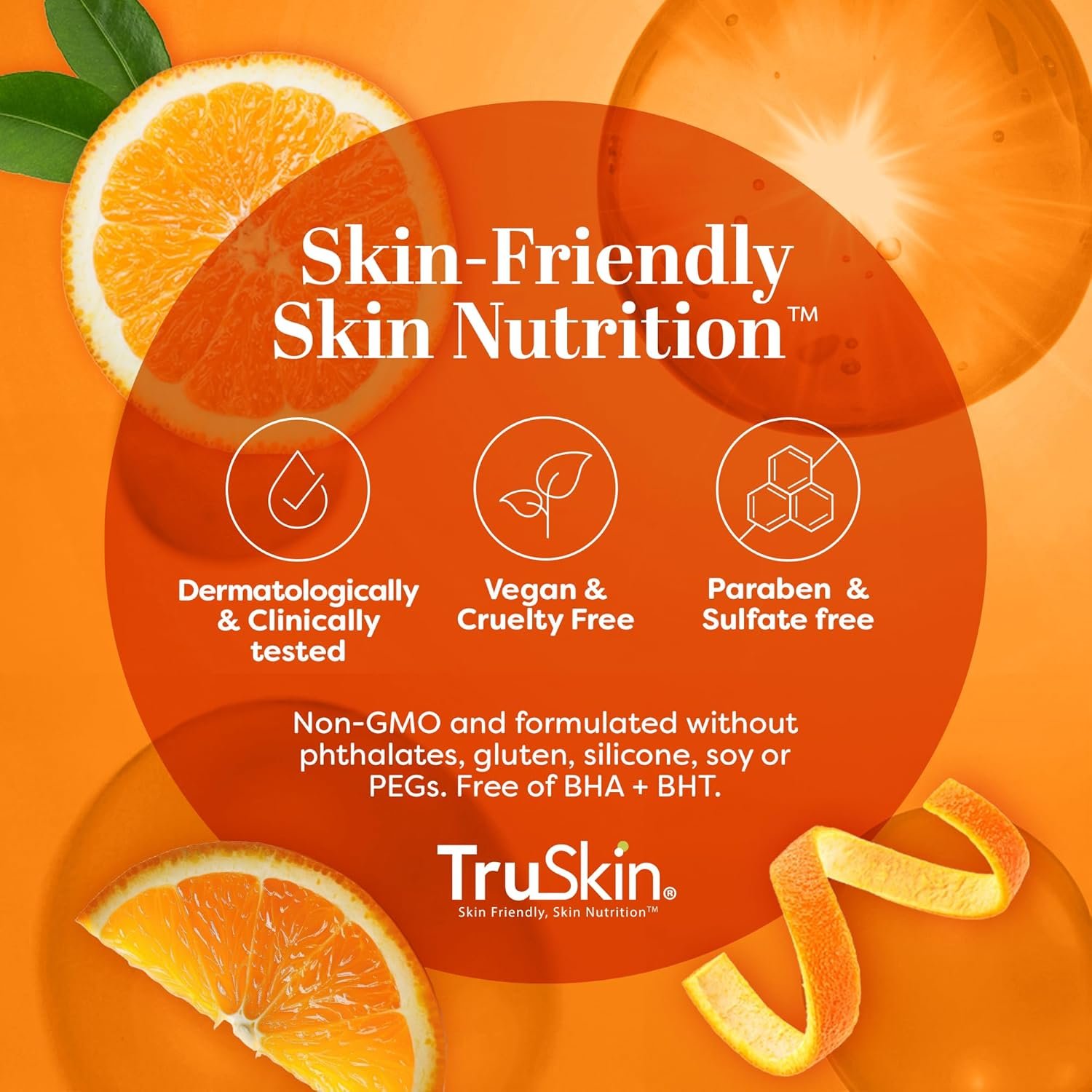 TruSkin Vitamin C Serum – Anti Aging Facial Serum with Vitamin C, Hyaluronic Acid, Vitamin E & More – Brightening Serum for Dark Spots, Even Skin Tone, Eye Area, Fine Lines & Wrinkles, 1 Fl Oz - Image 7
