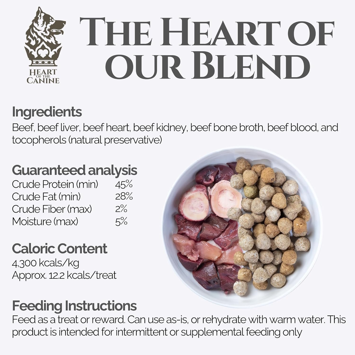 Beast & Bird (Beef and Chicken) Dog Treats - Gut and Digestion, Immune Response, Diabetic Support - Chicken, Beef Liver, Kidney, Heart, Chicken Cartilage - Heart of The Canine - 6oz - Image 6