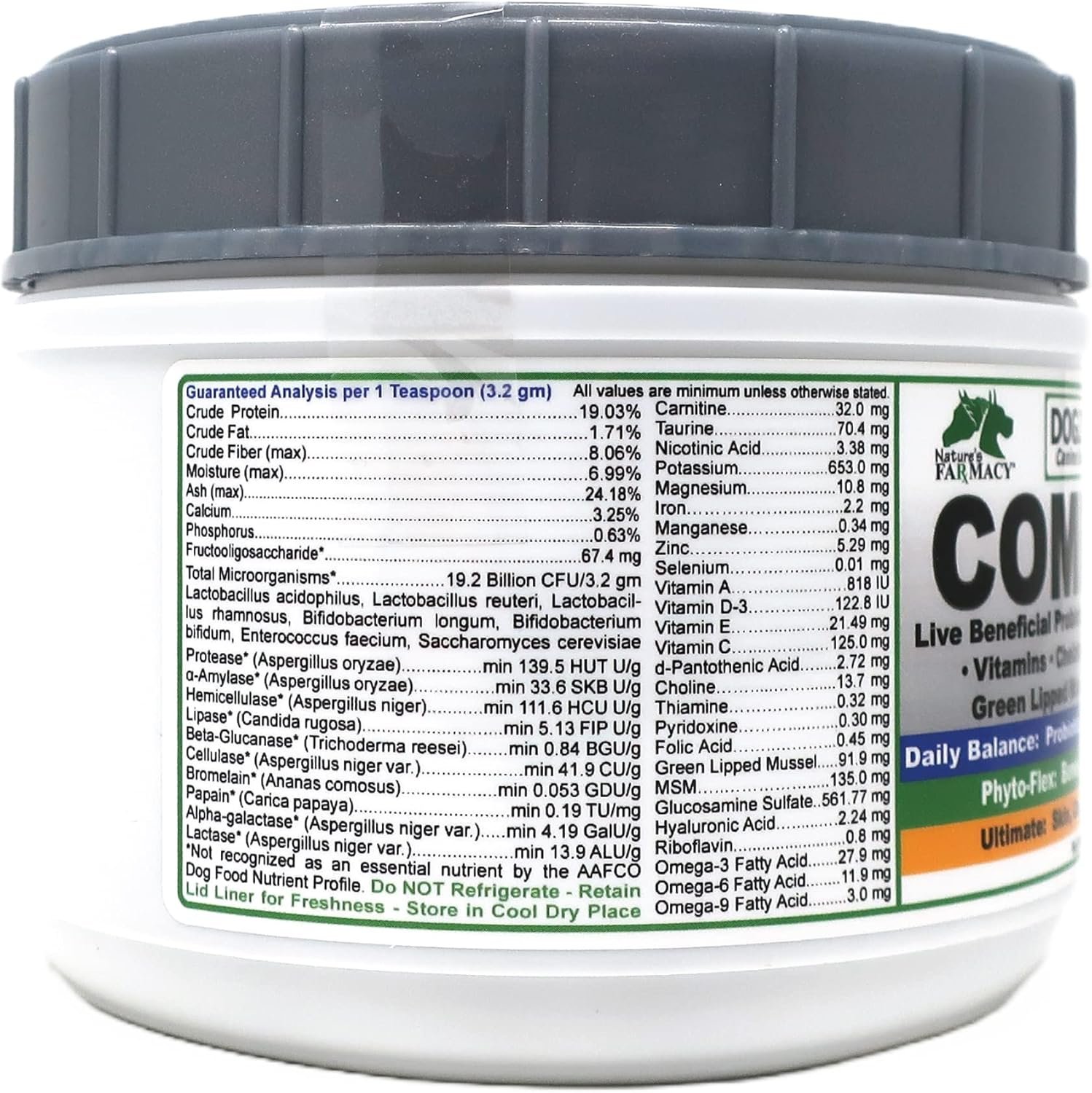 Dogzymes Complete - Probiotics, prebiotics, Glucosamine, Chondroitin, MSM and Hyaluronic Acid, Complete Skin and Coat Care (1 Pound) - Image 4